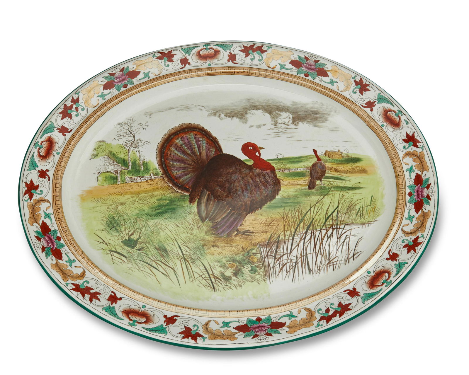 A Wedgwood "Formosa" turkey pottery platter (1 of 5)