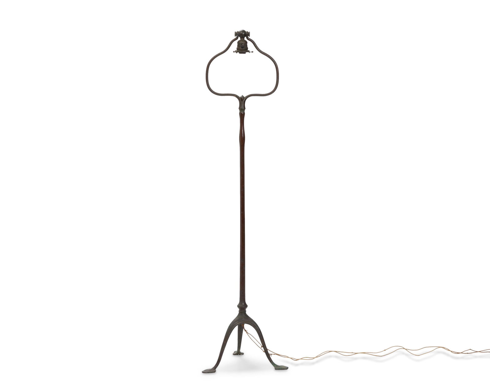 A Tiffany Studios harp floor lamp base (1 of 2)