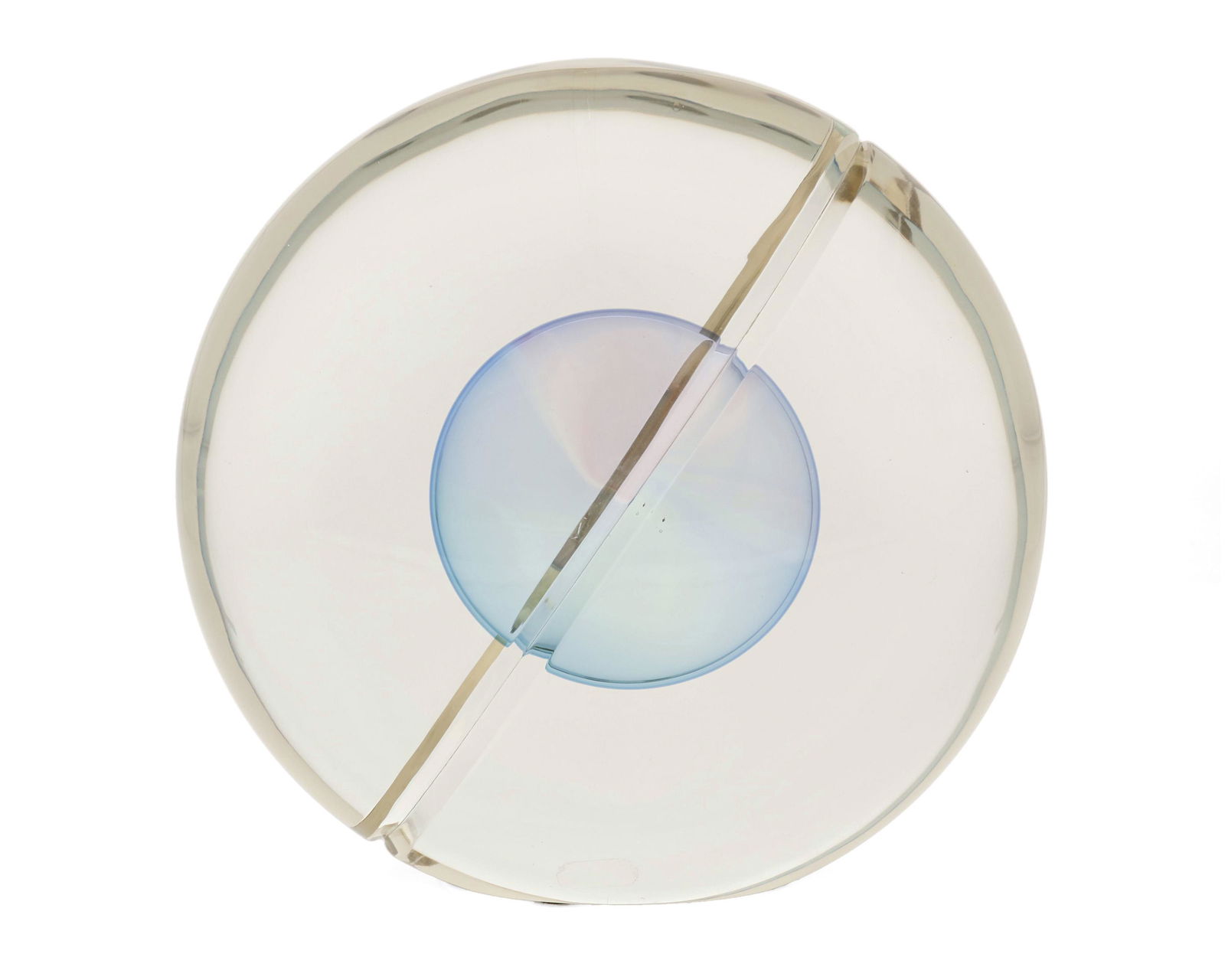 Livio Seguso (b. 1930, Italian): Sasso, for Oggetti Glass Engraved signature: Seguso A.V. / For Oggetti; titled on sales receipt 9" H x 9.5" W x 3.5" D Provenance: Signatures in Acrivue, Los Angeles, CA Notes: This lot is acco