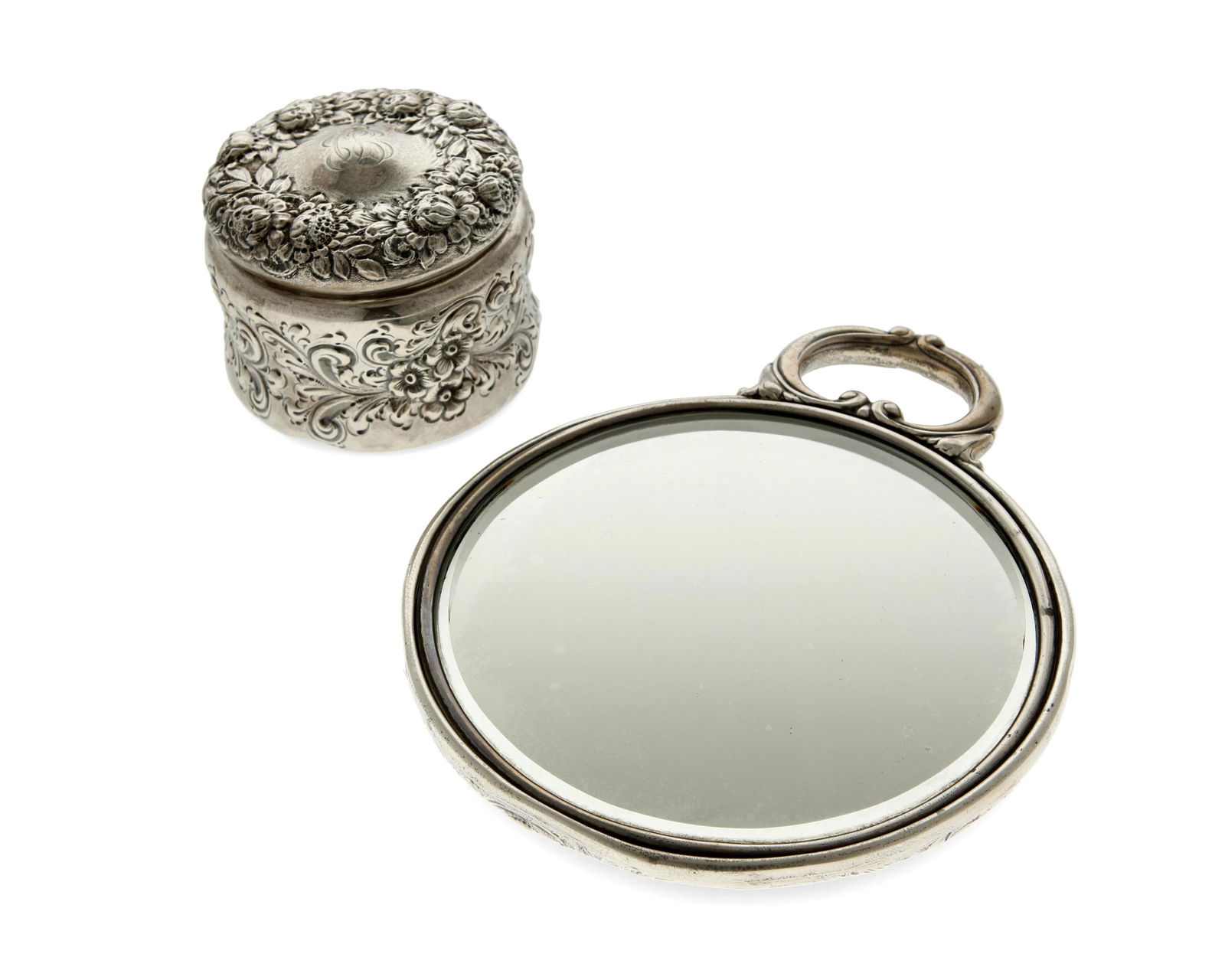 Two sterling silver vanity items (1 of 3)