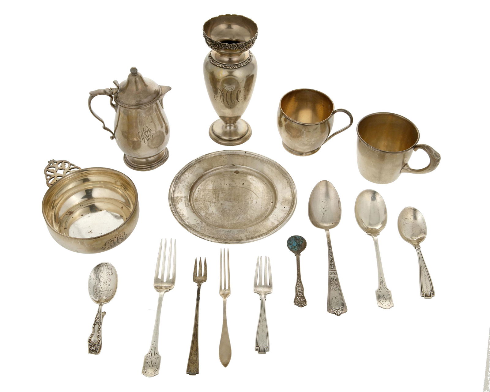 A group of American sterling silver holloware and flatware (1 of 3)