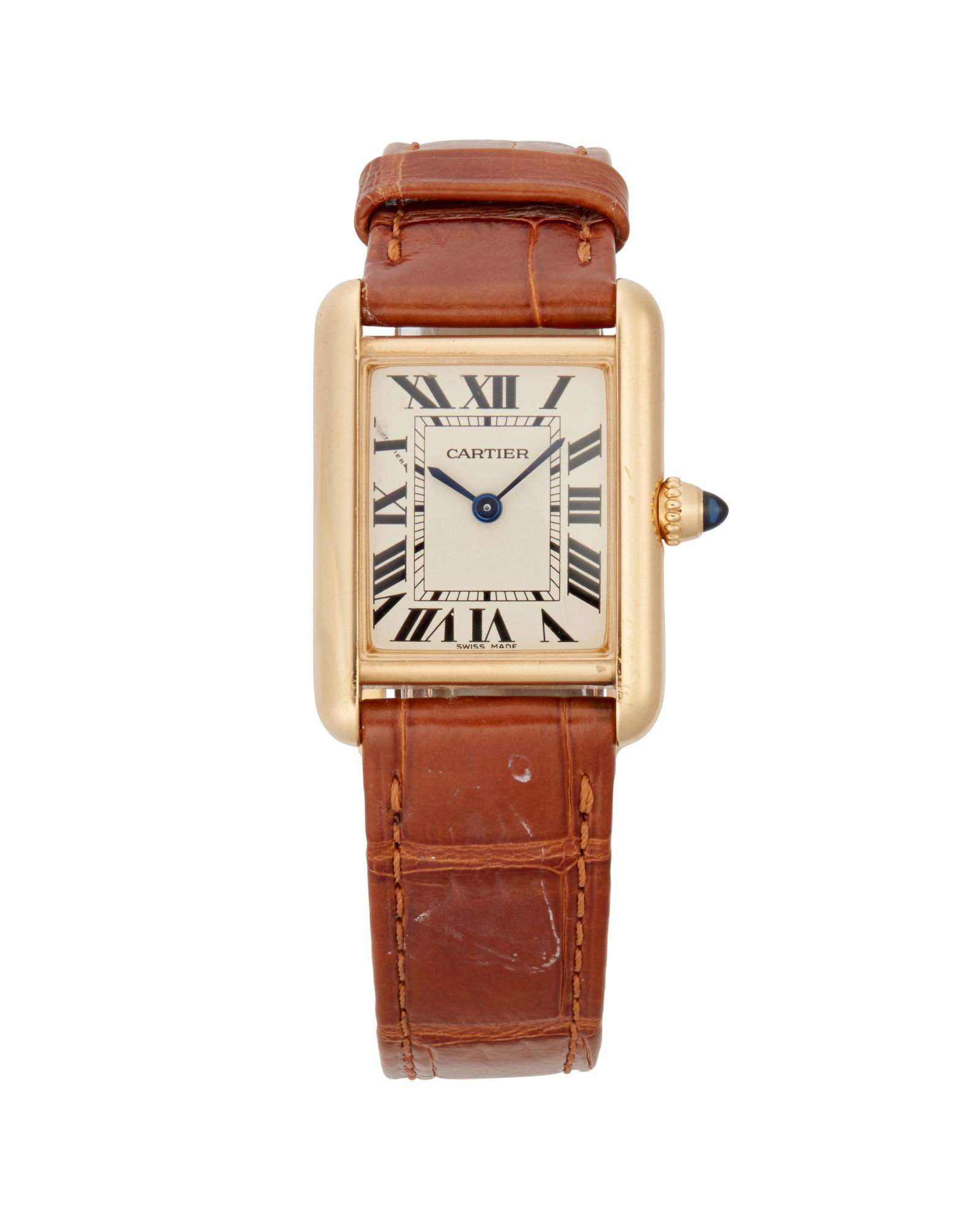 A Cartier 'Tank Louis' gold wristwatch (1 of 3)