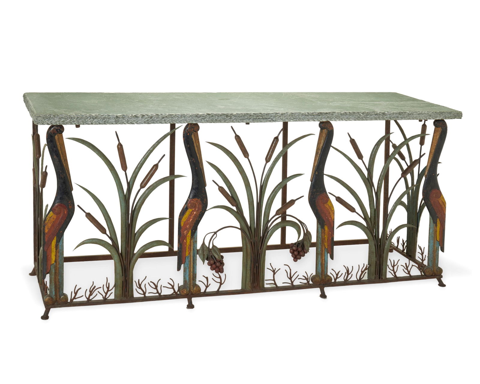 A large sculptural wrought iron console table (1 of 6)