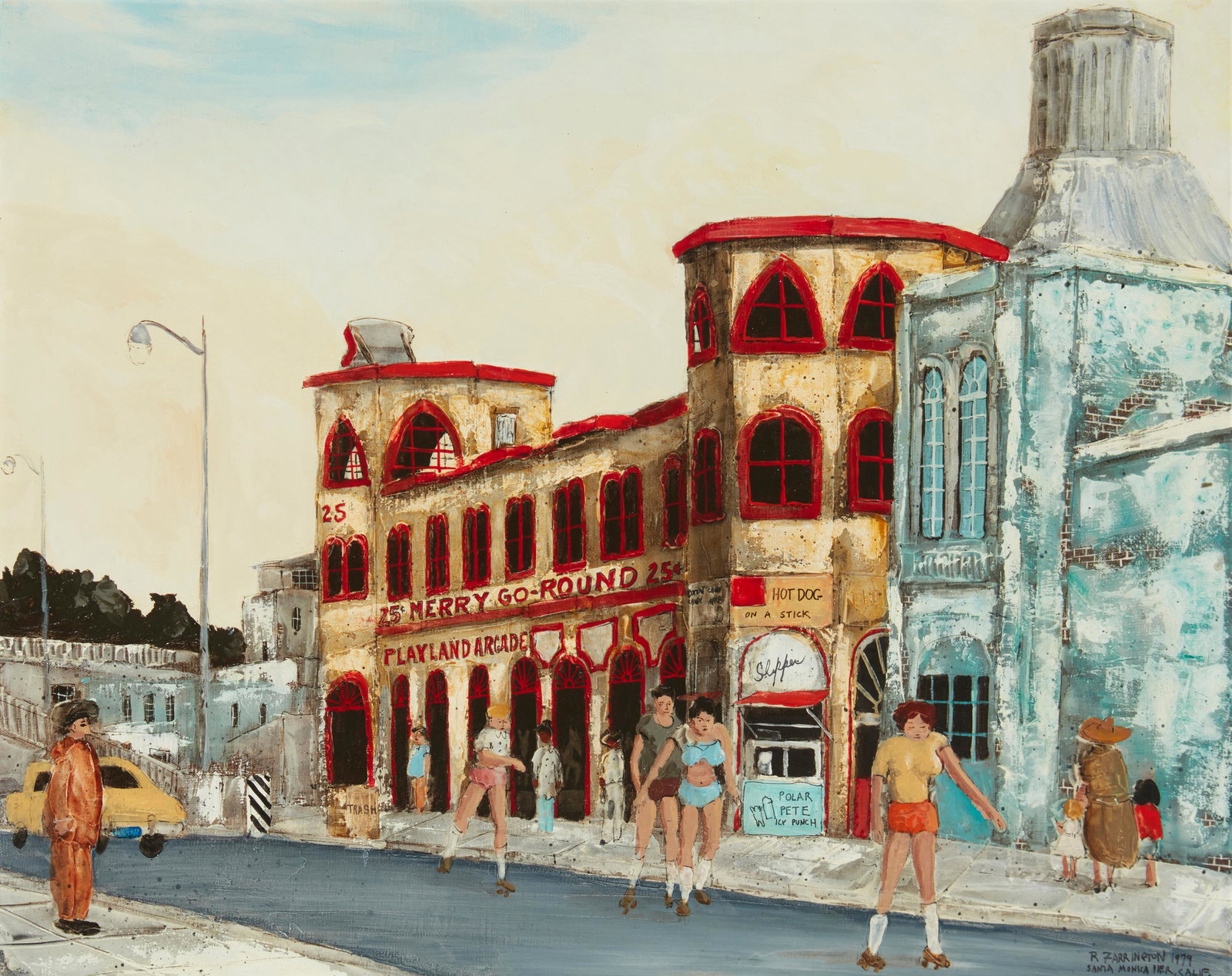 Robert Farrington (1924-2011): Santa Monica pier Oil on canvas Signed and inscribed lower right: R. Farrington / Santa Monica Pier, Calif. 24" H x 30" W