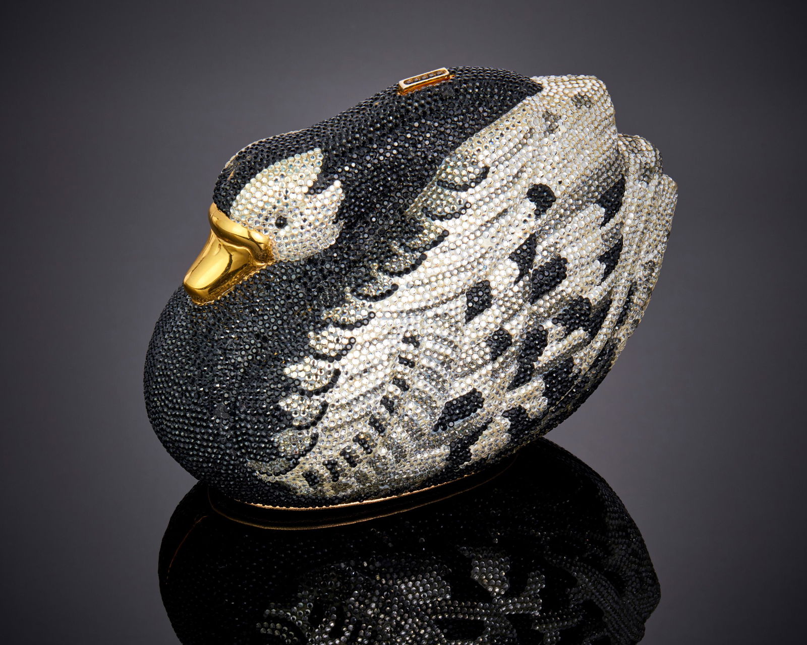 A Judith Leiber crystal black swan minaudiEre (1 of 3)
