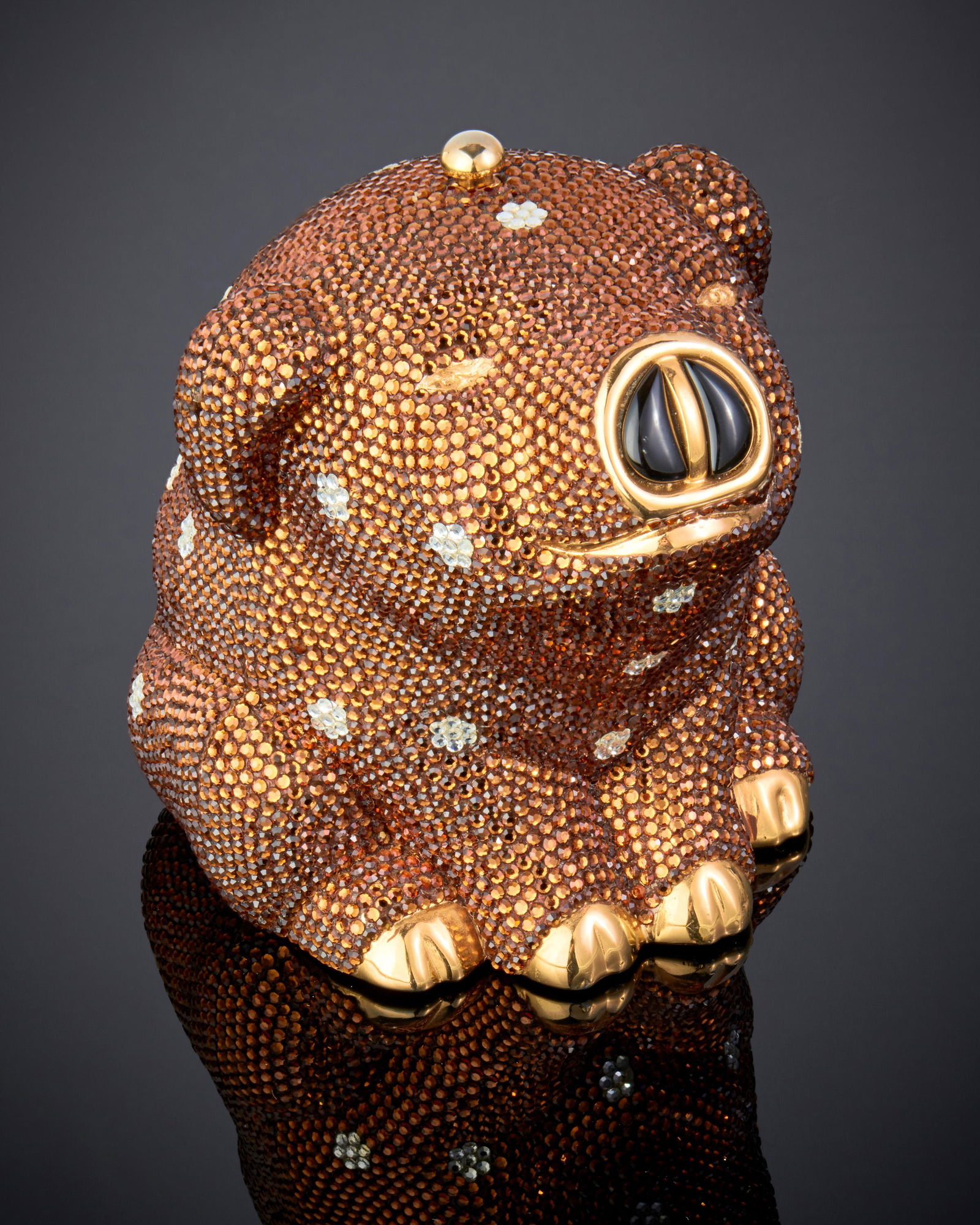 A Judith Leiber crystal pig minaudiEre (1 of 3)