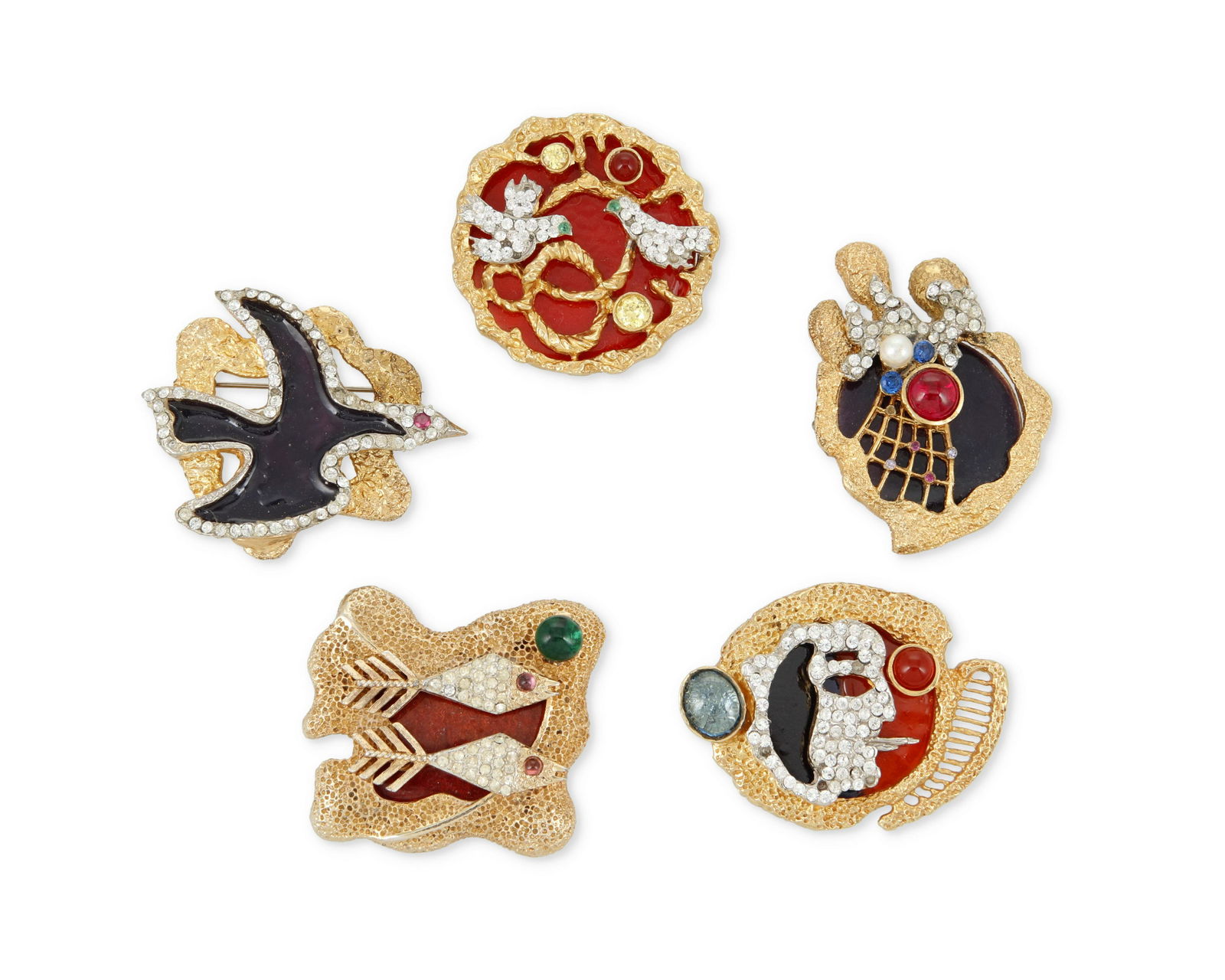 A group of Vendome-style brooches (1 of 2)