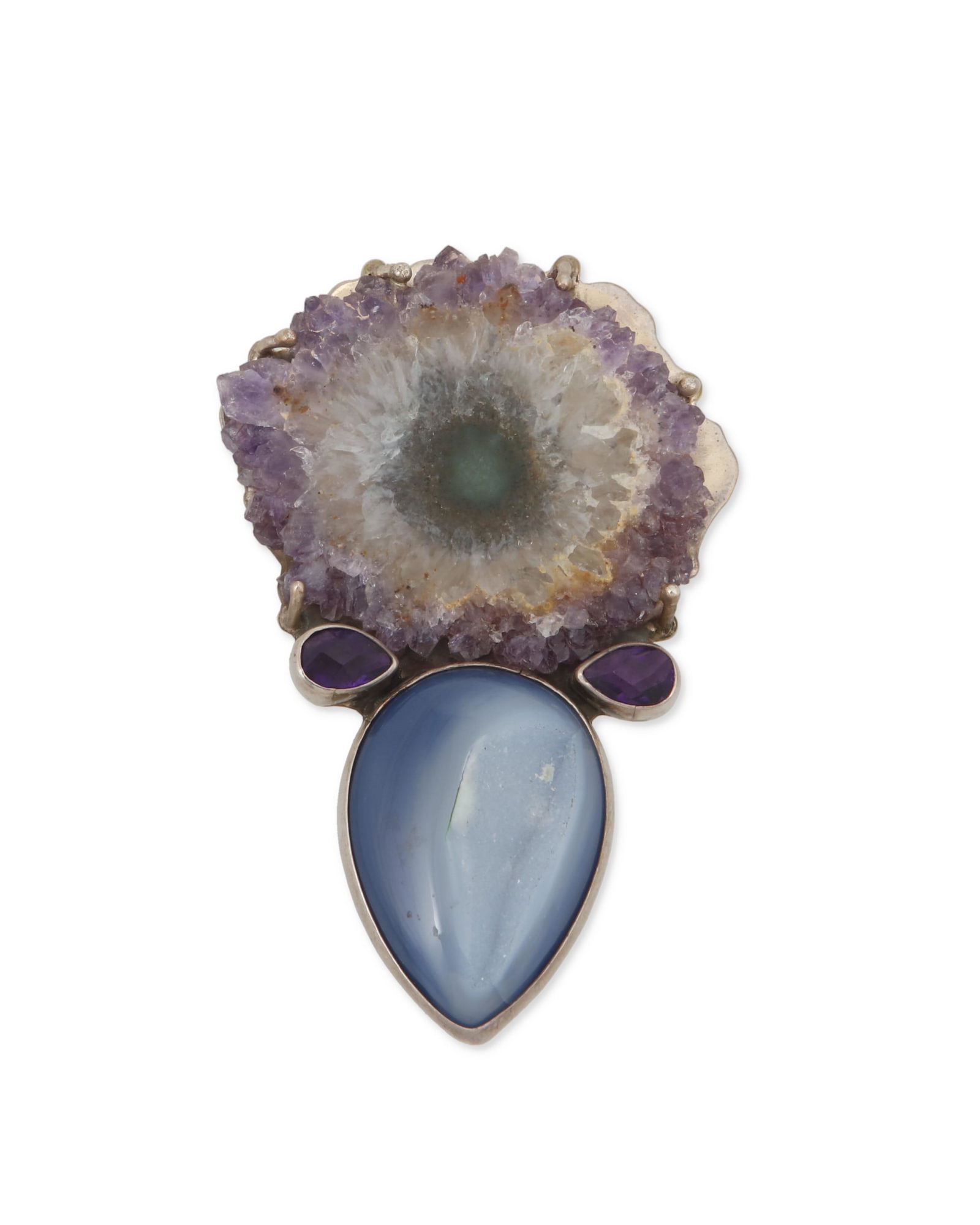 An Amy Kahn Russell drusy quartz silver pendant/brooch (1 of 2)