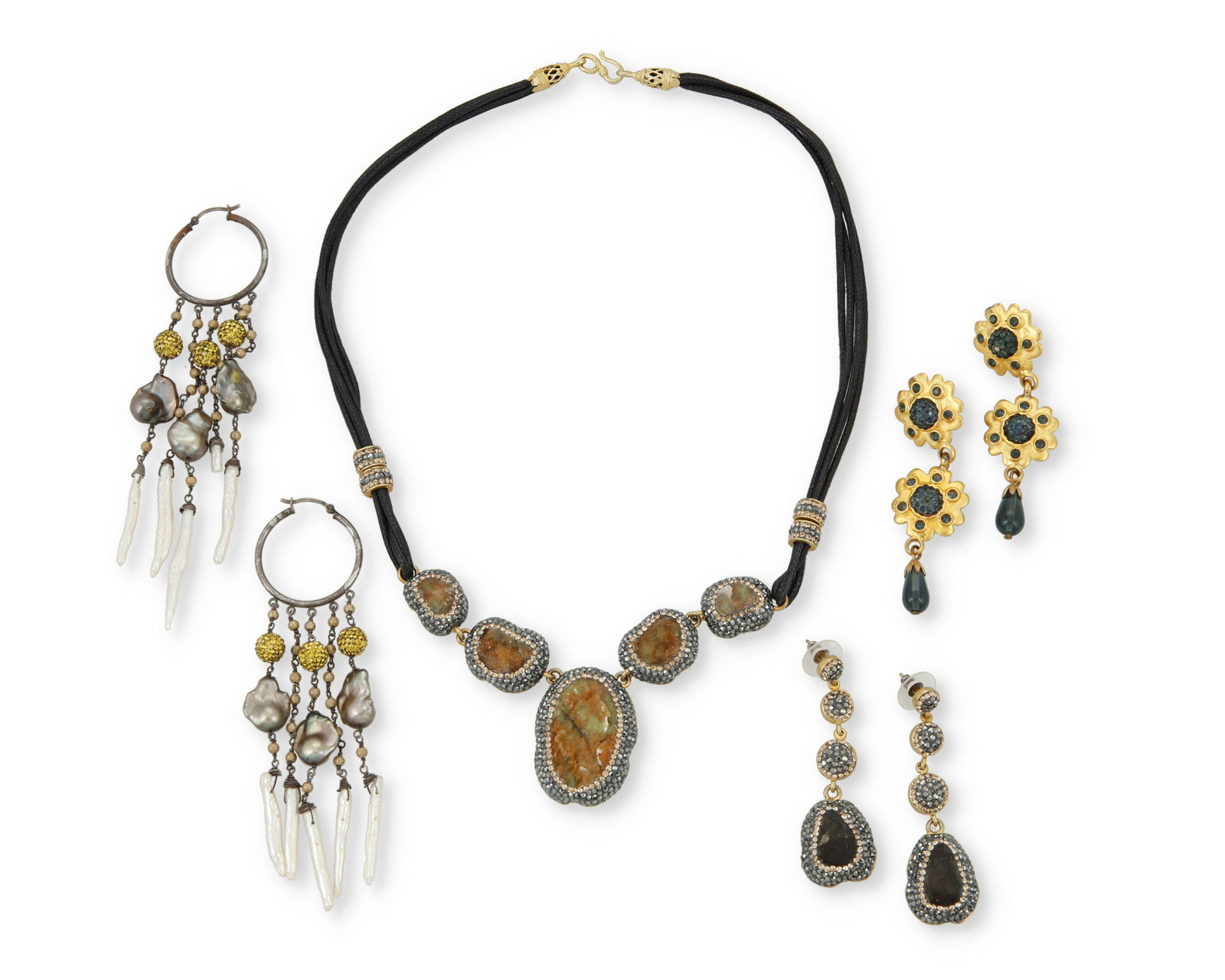 A group of drusy quartz style jewelry (1 of 1)