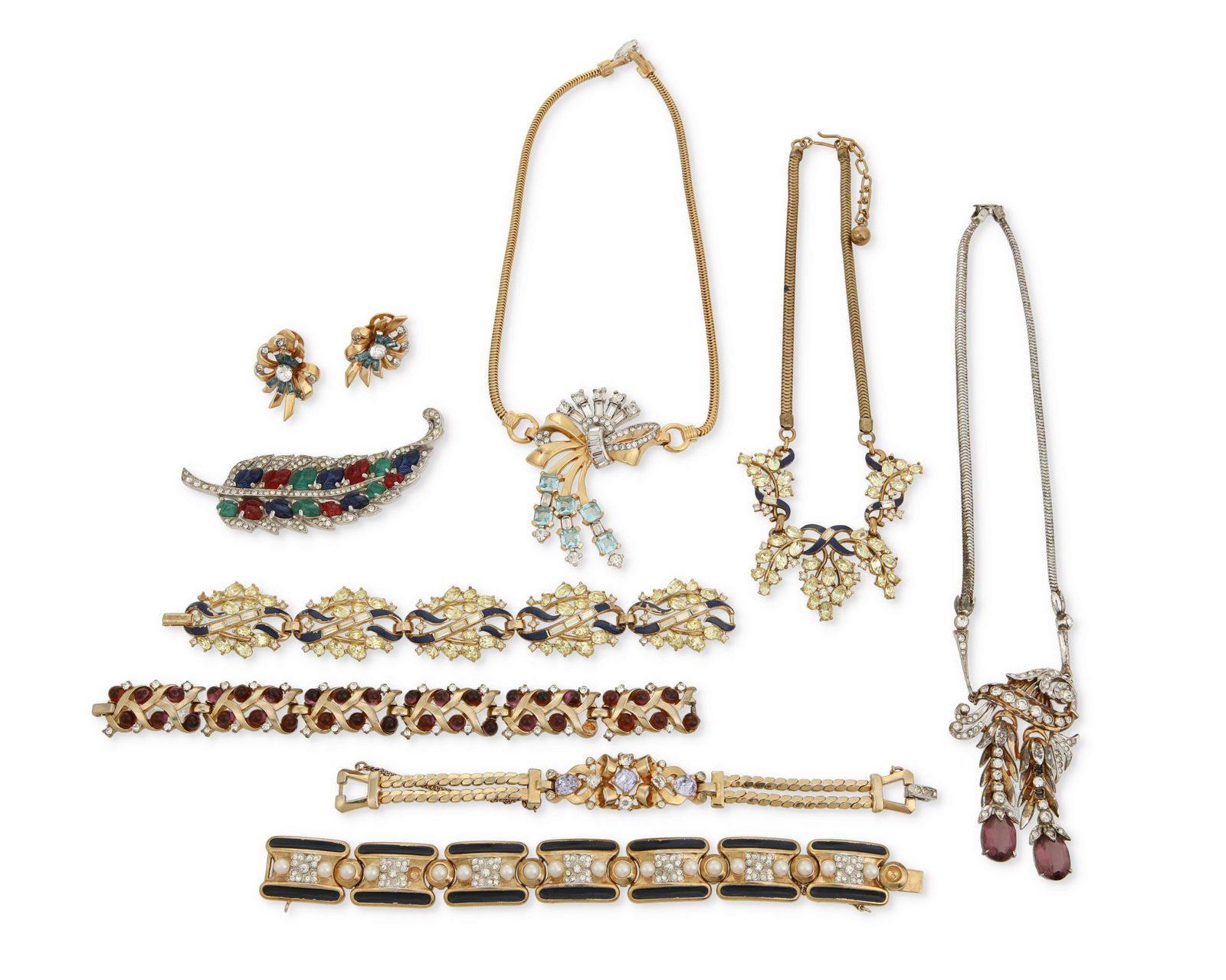 A group of vintage costume jewelry (1 of 2)