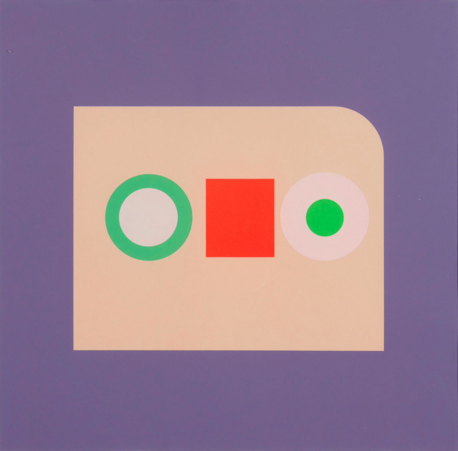 Peter Gee, (1932-2005), "Harvard Target #4," circa 1960, Screenprint in colors on paper, Sight: 18" (1 of 4)