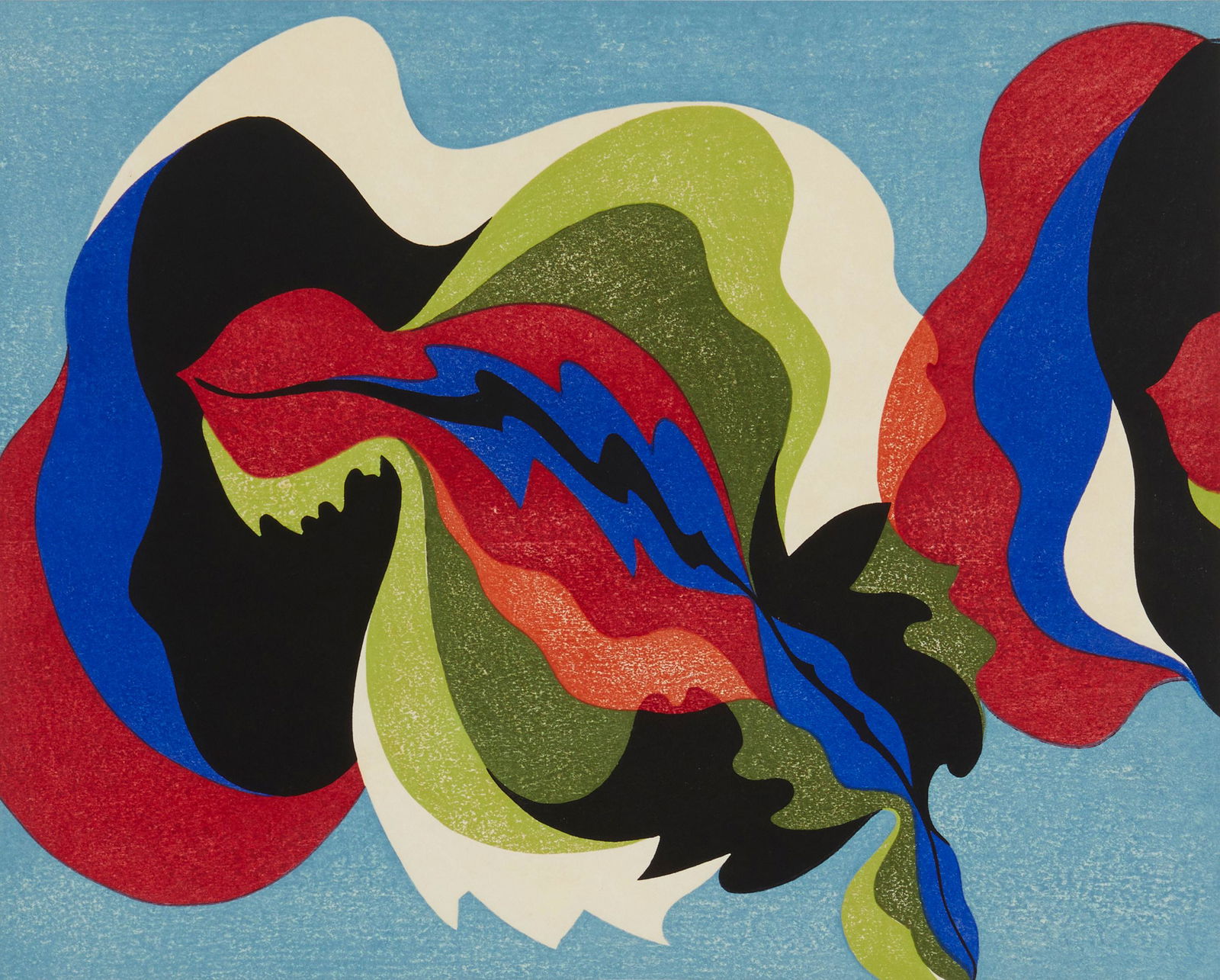 Stanton Macdonald-Wright, (1890-1973), "The sound of a cracked temple bell is also hot under a (1 of 9)