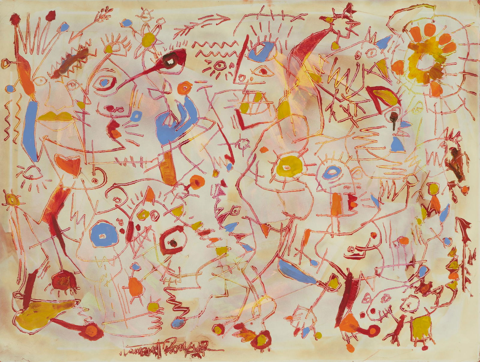 Laurent Proneur, (b. 1969), Abstract, Oil on canvas, 40" H x 30" W (1 of 5)