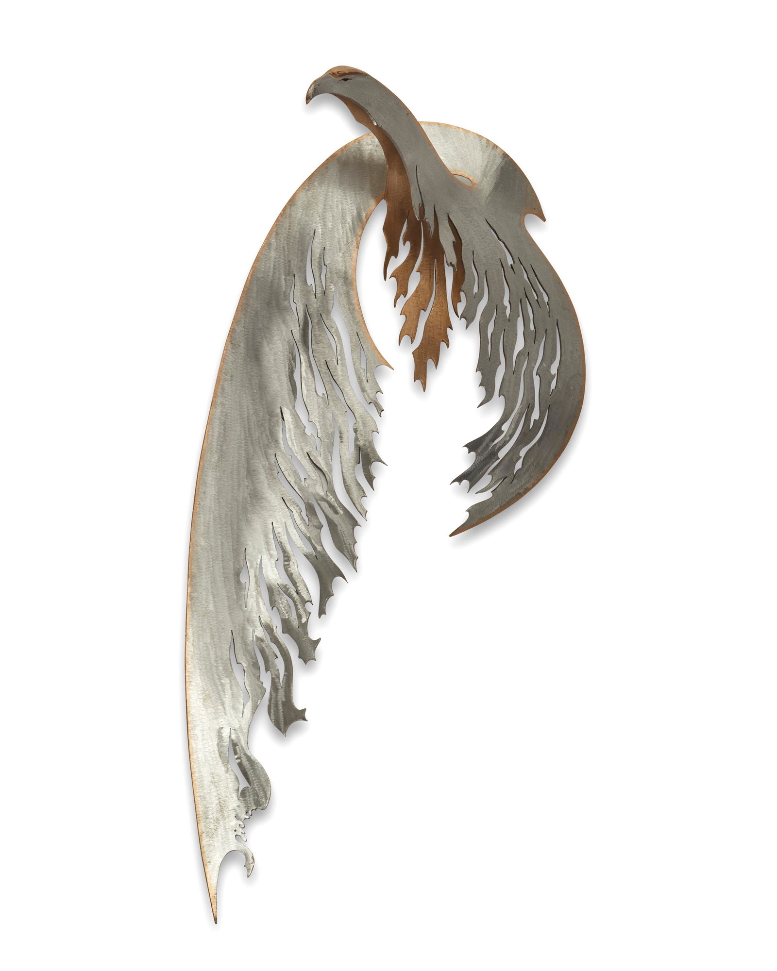 John Richen, (b. 20th century), Night Wings, 1988, Stainless steel and bronze, 50.25" H x 21" W x (1 of 6)