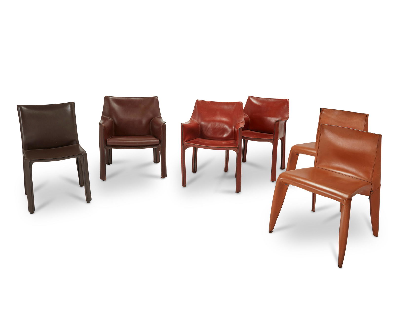 A group of Mario Bellini for Cassina "Cab" chairs Circa 1970s-1980s; Italy Largest: 31" H x 26" W x (1 of 11)
