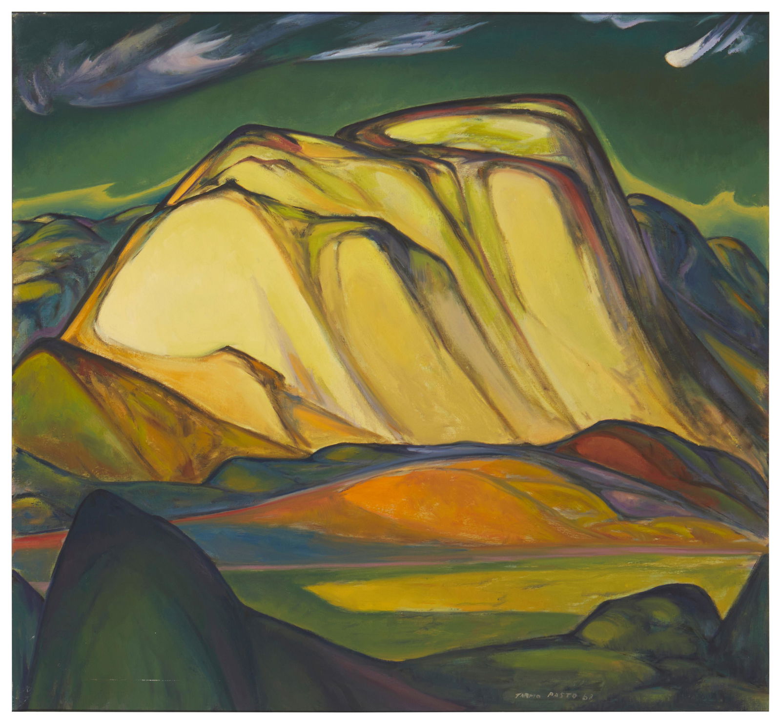 Tarmo Pasto, (1906-1986), "Storm Approaching," 1968, Oil on canvas, 46" H x 50" W (1 of 7)