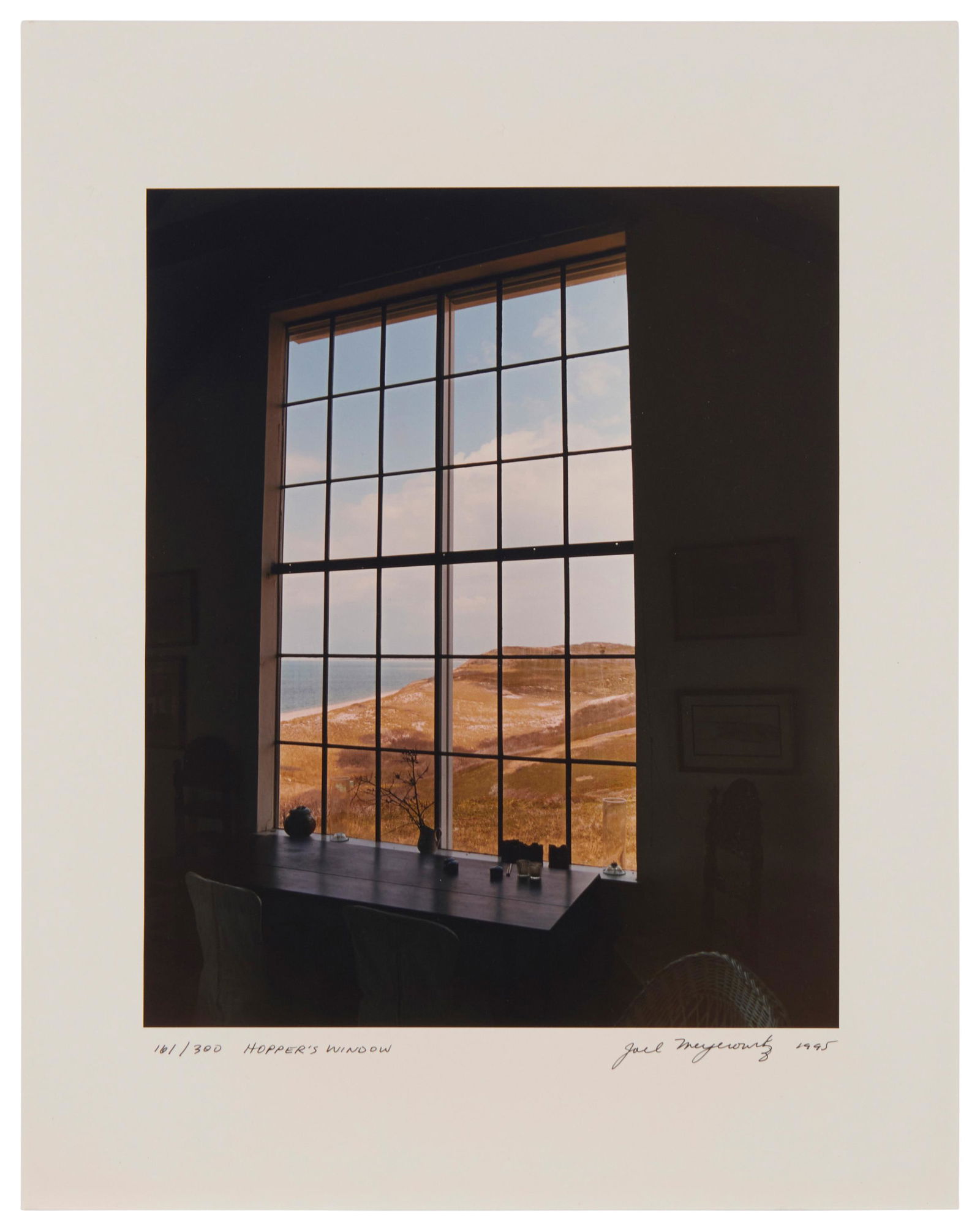 Joel Meyerowitz, (b. 1938), "Hopper's Window," 1995, Archival pigment print on Kodak paper, Image:: Joel Meyerowitz(b. 1938)"Hopper's Window," 1995Archival pigment print on Kodak paperEdition: 161/300Signed, titled, dated and numbered in ink in the lower margin: Joel Meyerowtiz; sold toget