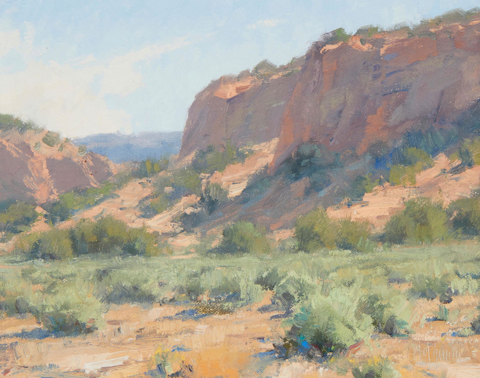 Matt Smith, (b. 1960), "Untitled, #3," 2006, Oil on panel, 8" H x 10" W: Matt Smith(b. 1960)"Untitled, #3," 2006Oil on panelSignature incised at lower right: Matt Smith; signed again, titled, dated, and numbered verso8" H x 10" W Provenance: The Estate of George David Stu