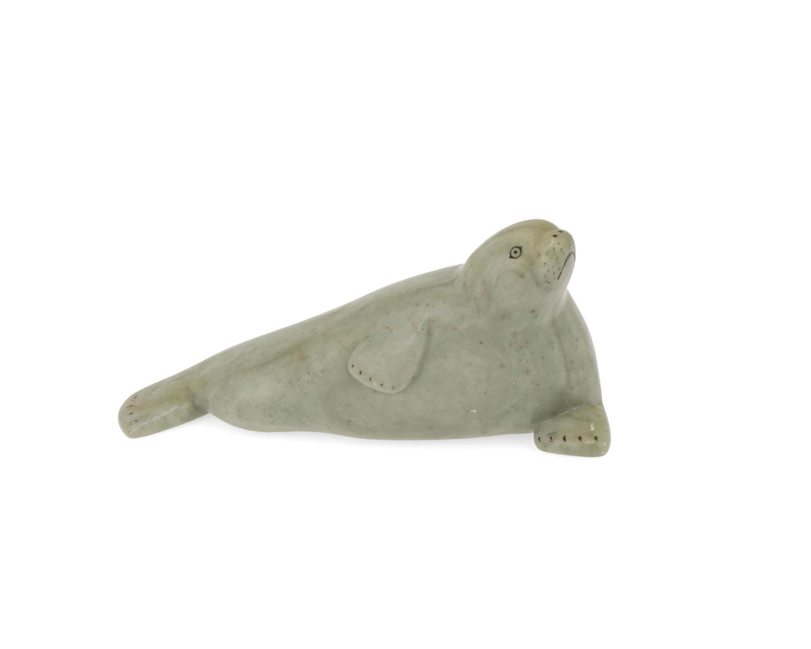 An Inuit carved soapstone seal (1 of 3)
