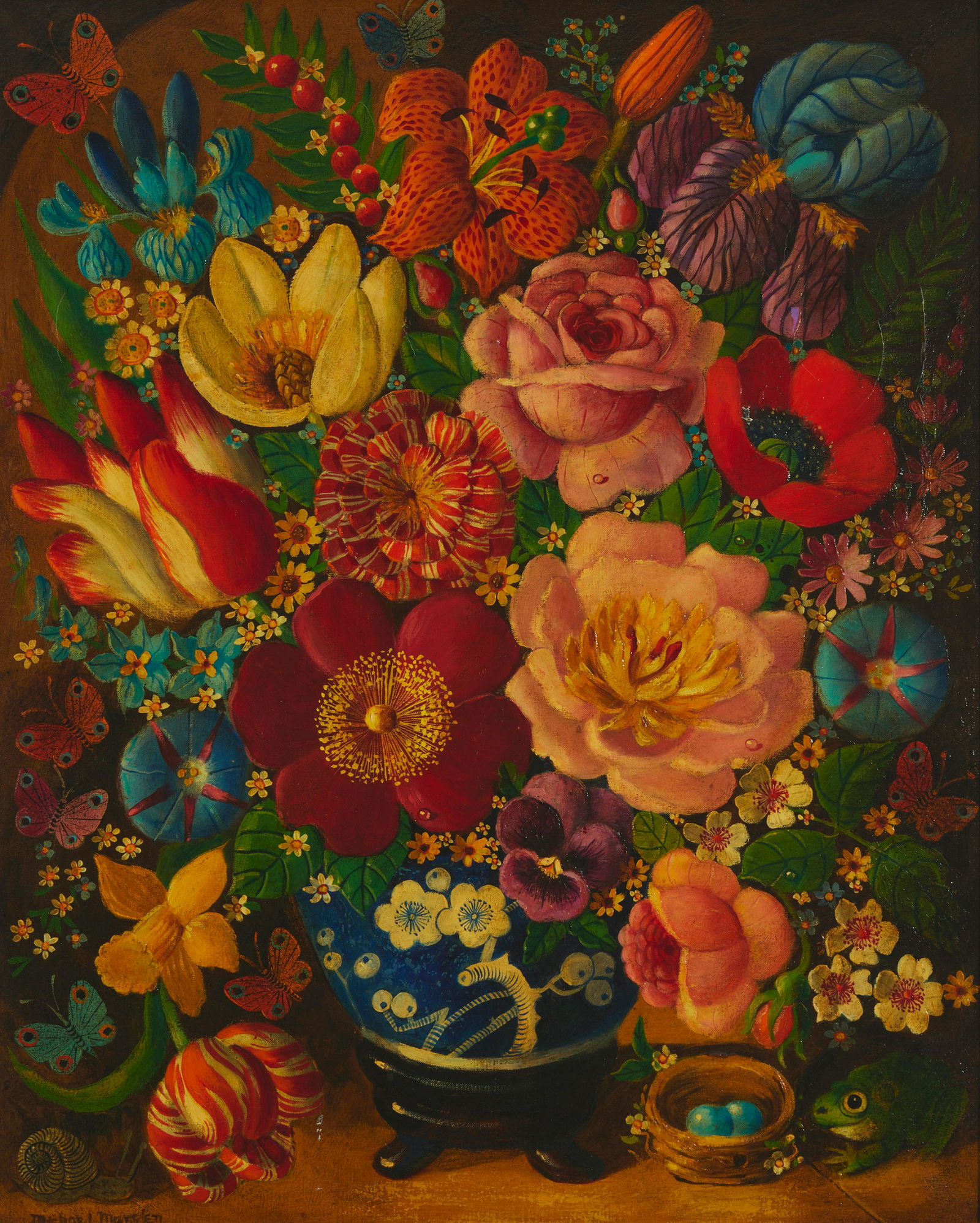 Michael Marsden (1906-1994), Floral still life, Oil on canvas, 30" H x 24" W (1 of 5)