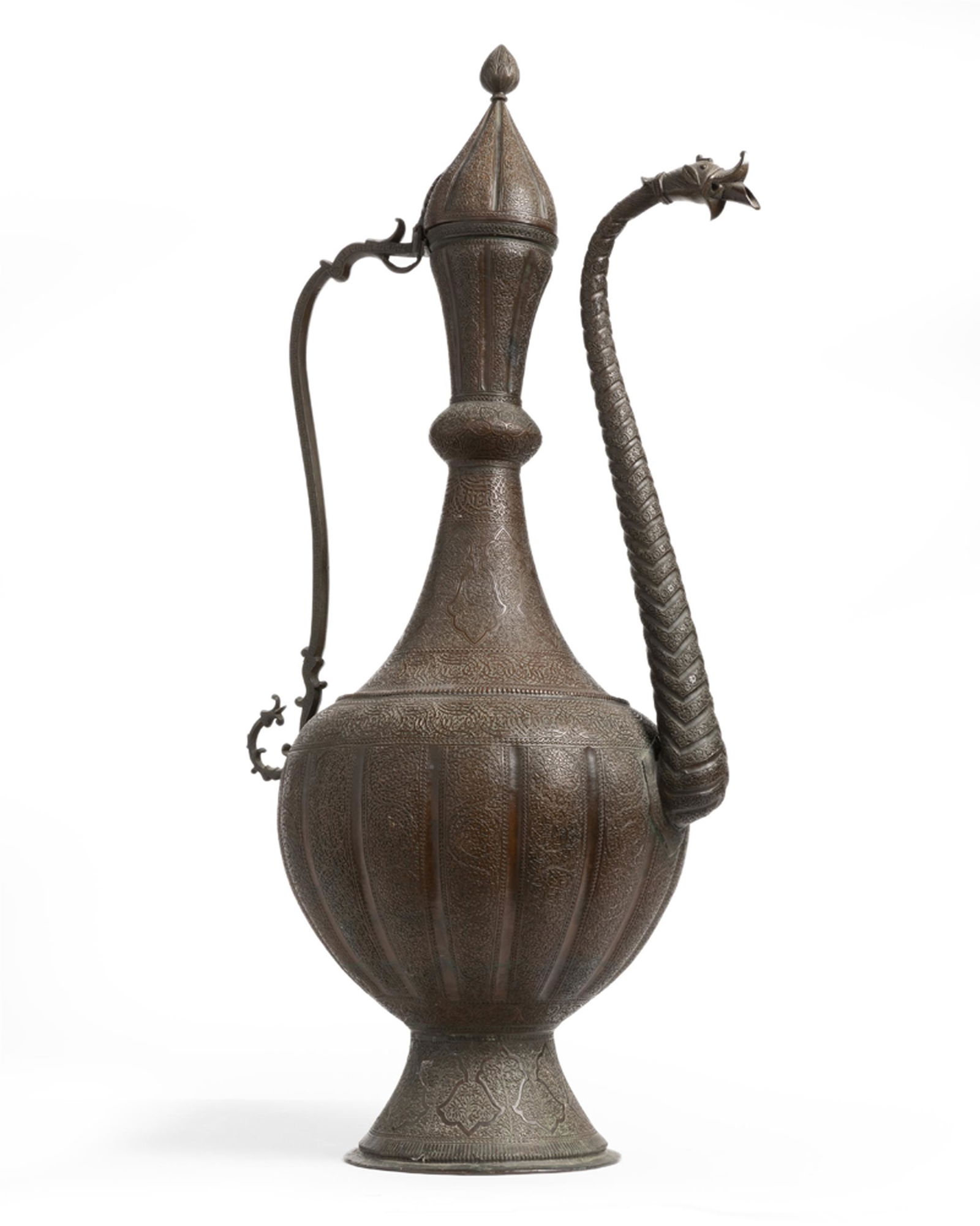 A large bronze Turkish lidded ewer (1 of 2)