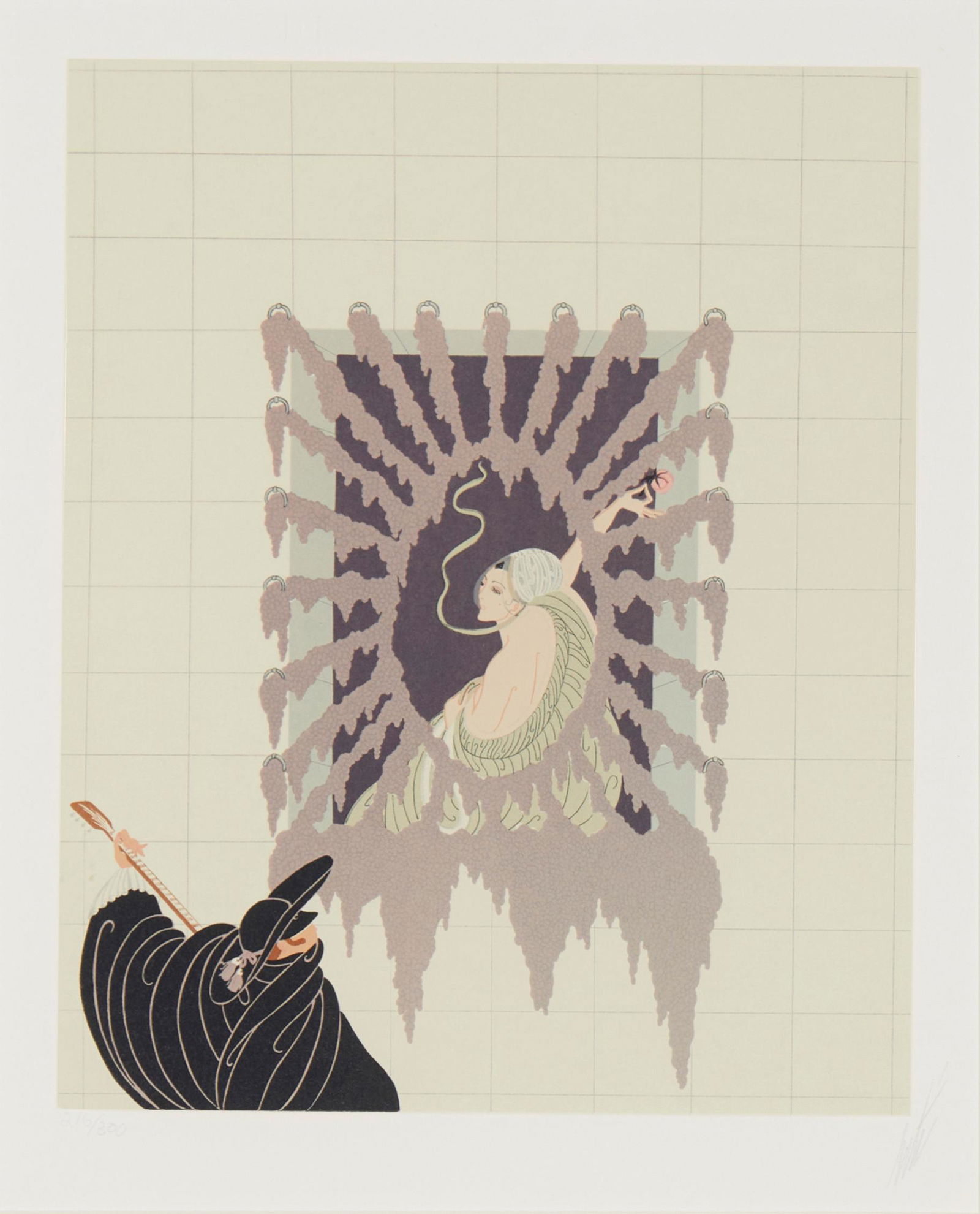 Romain (Erte) De Tirtoff (1892-1990), "La Serenade," Screenprint in colors on paper, Image: 15.25" H (1 of 6)