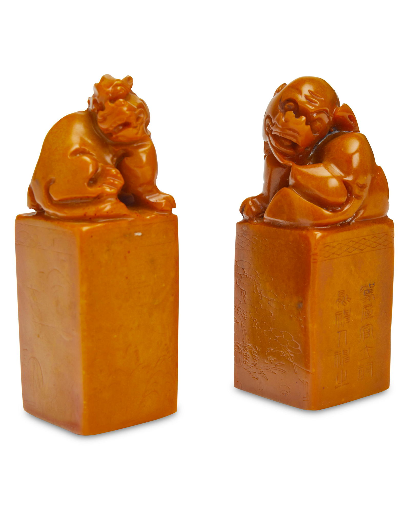 Two Chinese carved stone seals (1 of 3)