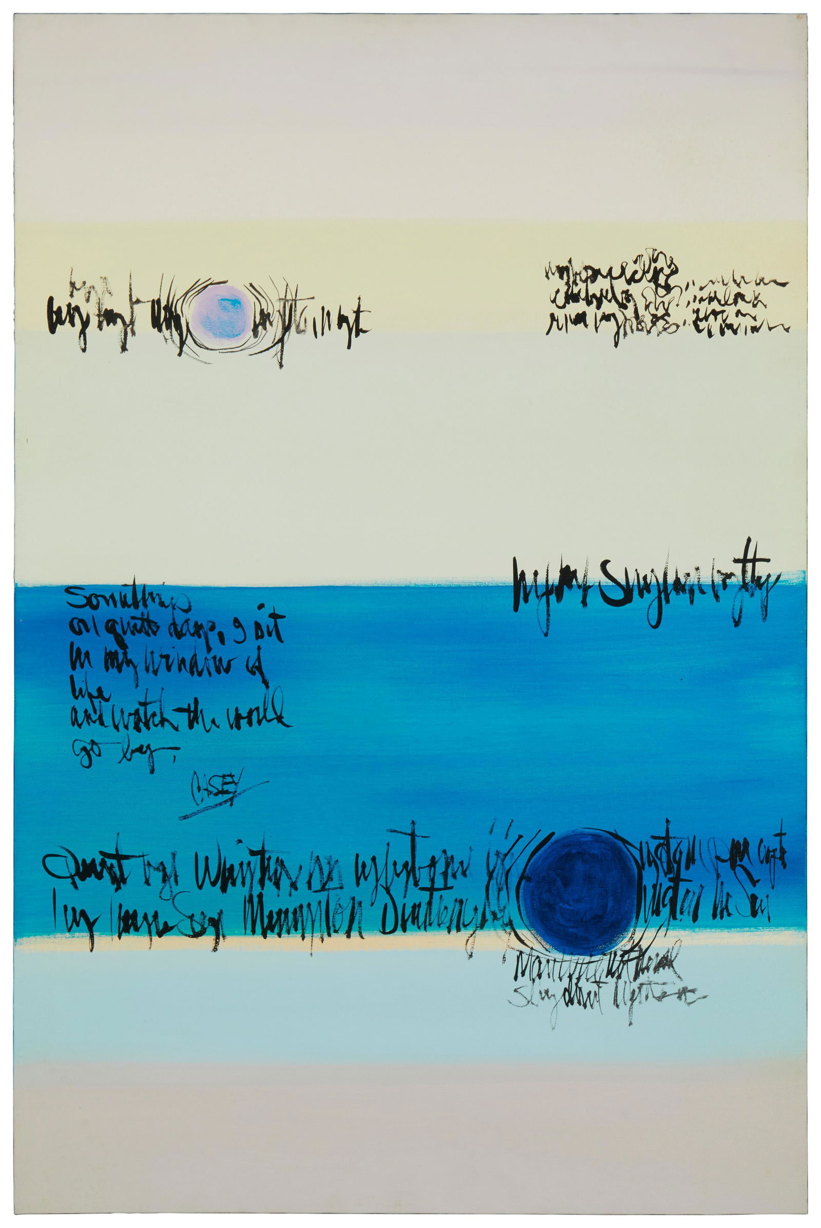 Bernie Casey (1939-2017), "Passages Written in Silence," 1969, Acrylic on canvas, 36" H x 24" W (1 of 6)