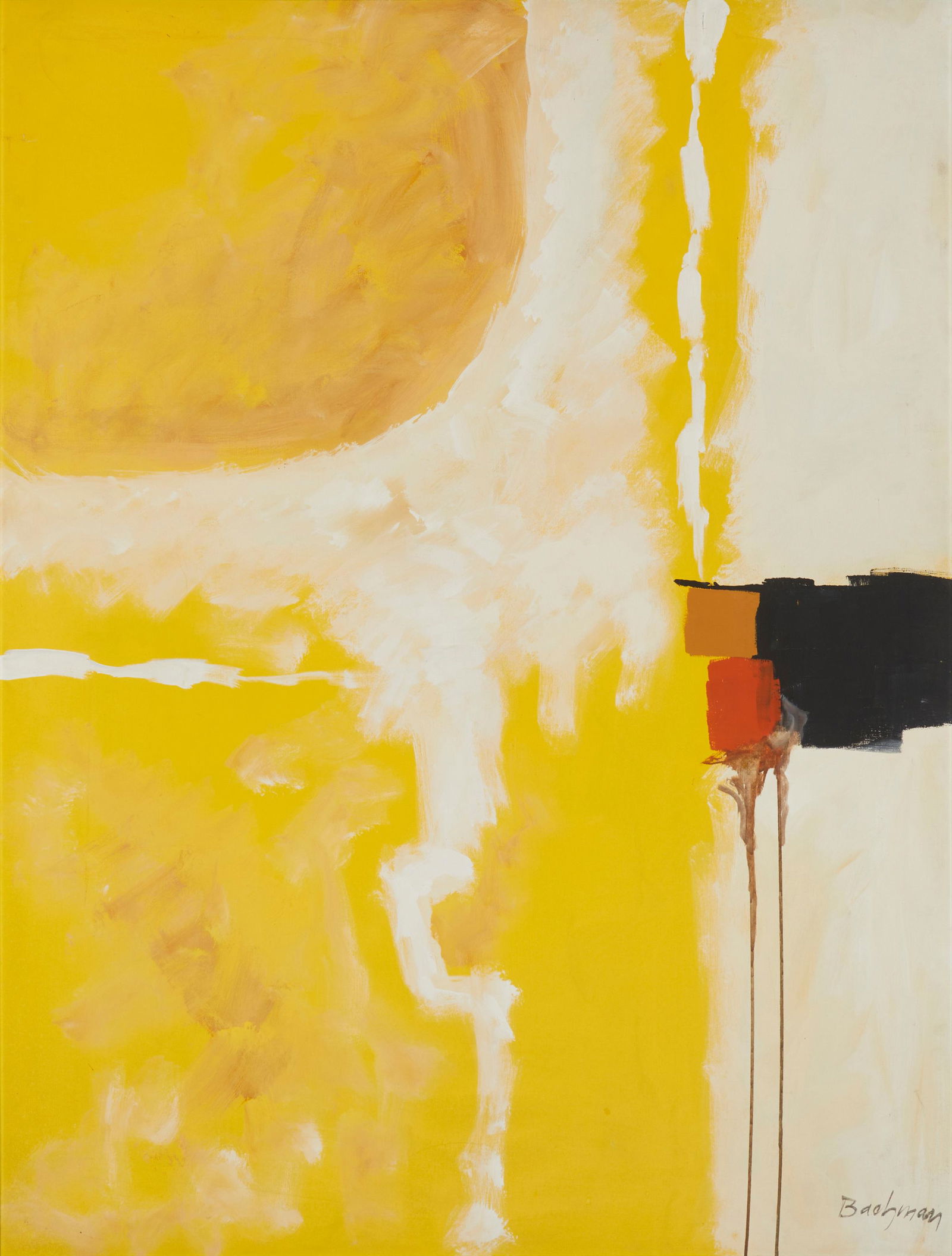 20th Century American School, "Chromata," Oil on canvas, 54" H x 41.25" W (1 of 5)