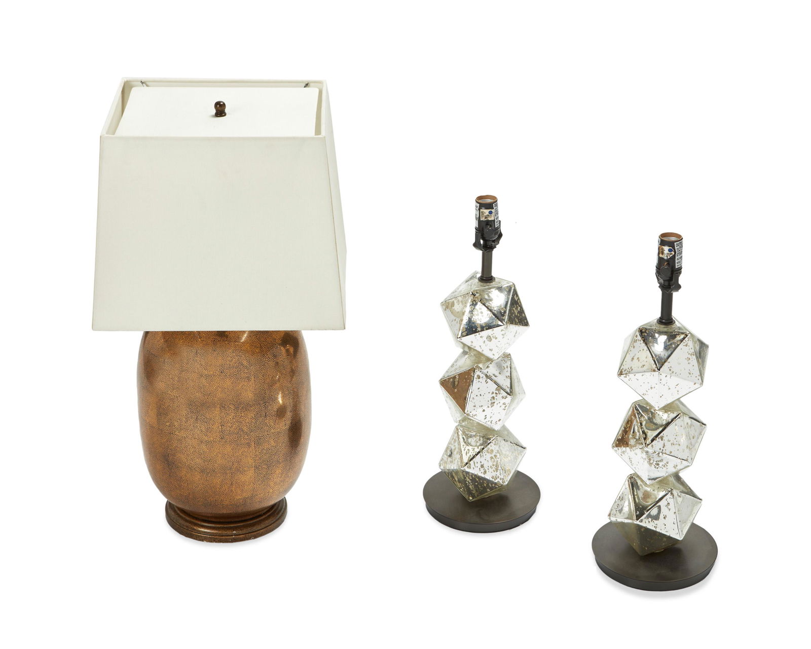 A group of three contemporary table lamps, 21st century (1 of 6)