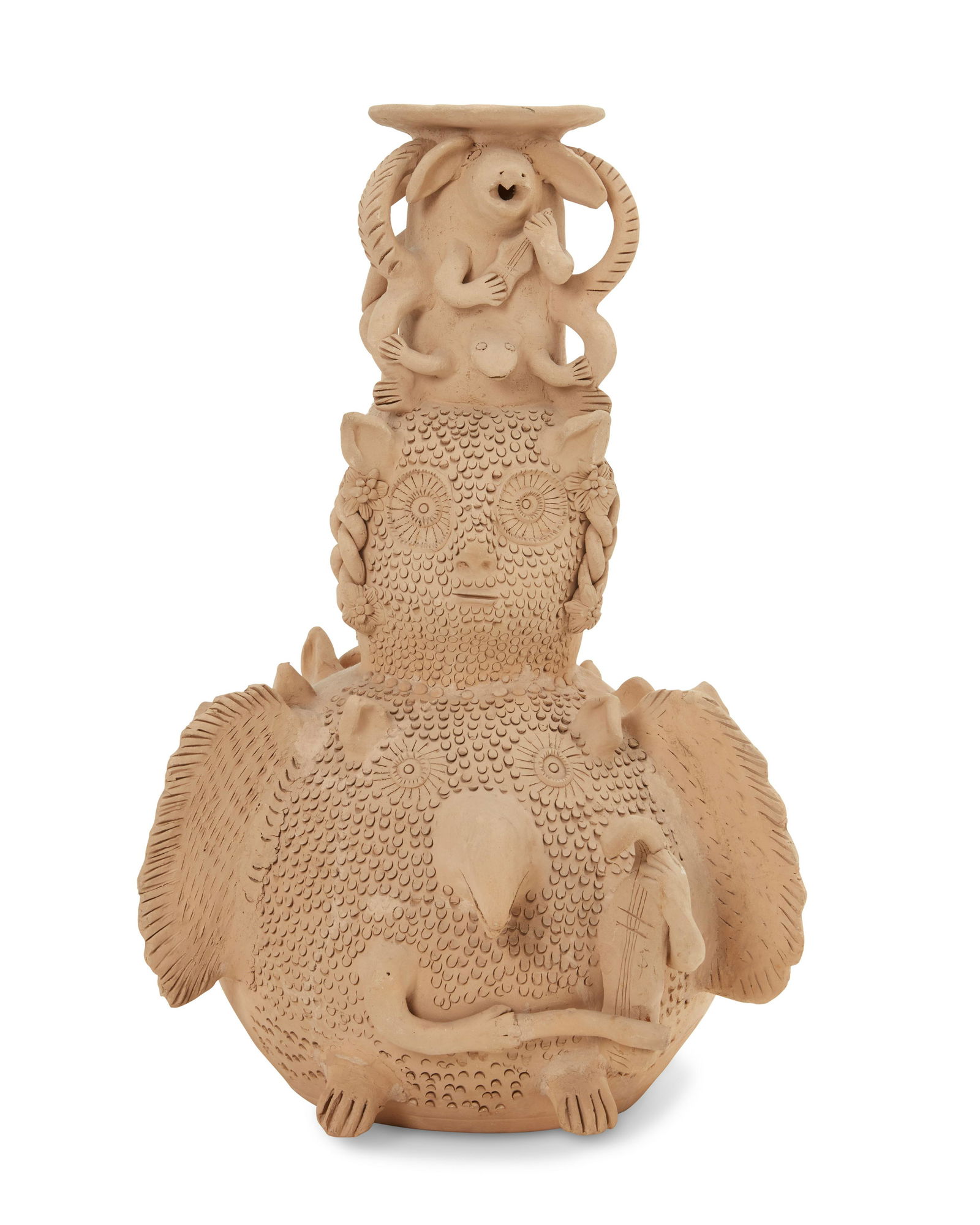 A large Oaxacan folk pottery figure (1 of 10)