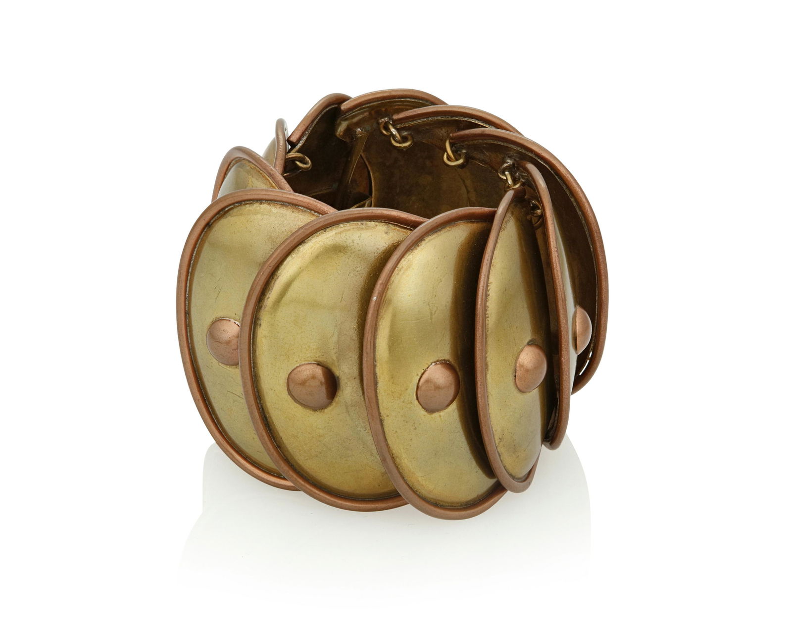 A Hubert Harmon mixed metal "Armadillo" bracelet (1 of 2)