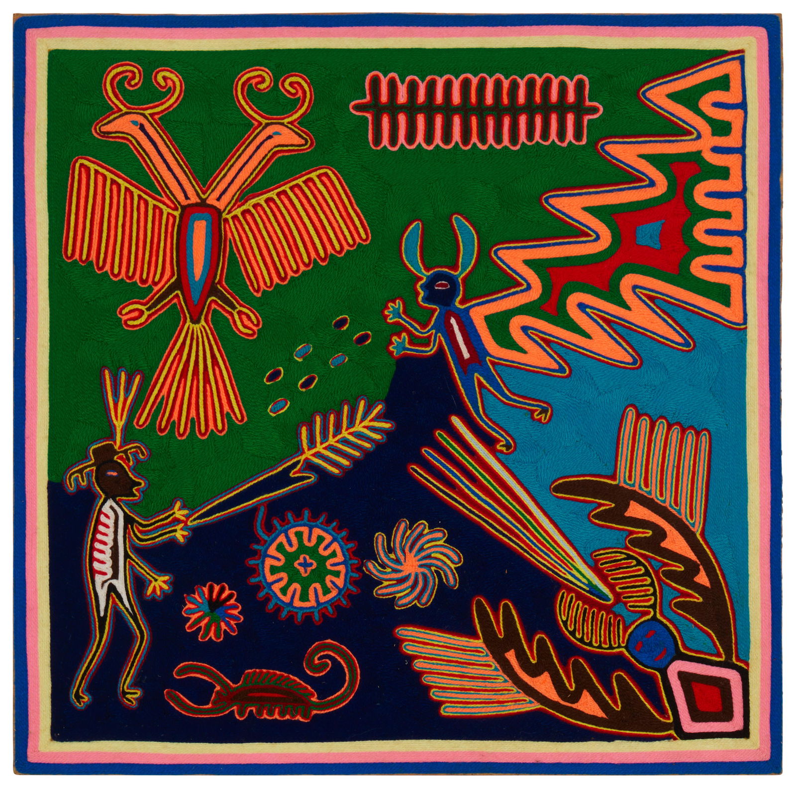 A Huichol yarn Painting (1 of 3)