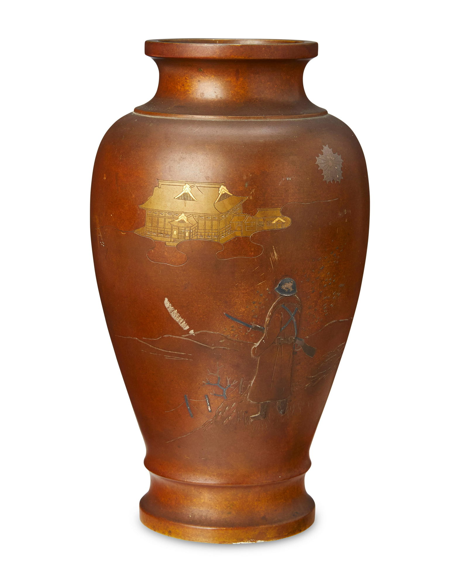 An East Asian bronze vase (1 of 3)