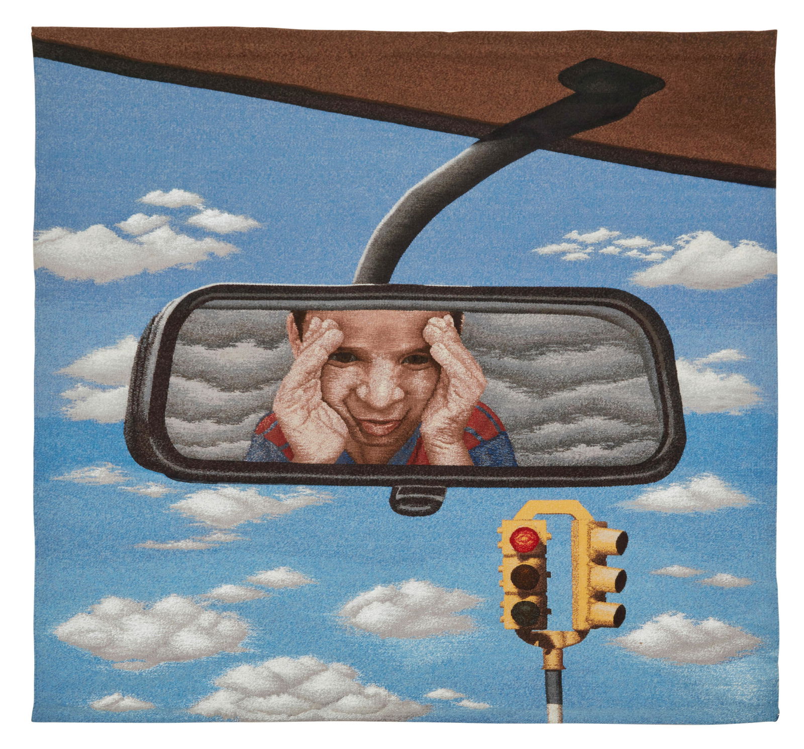 Jorge Sosa Campiglia (b. 20th century), ''En el Centro de la Tormenta," 1999, Wool, 65.5" H x 66.25" (1 of 7)