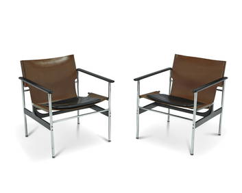 Charles Pollock (1930-2013), Two No. 657 Pollock Arm Chairs for Knoll, mid-20th century (1 of 5)