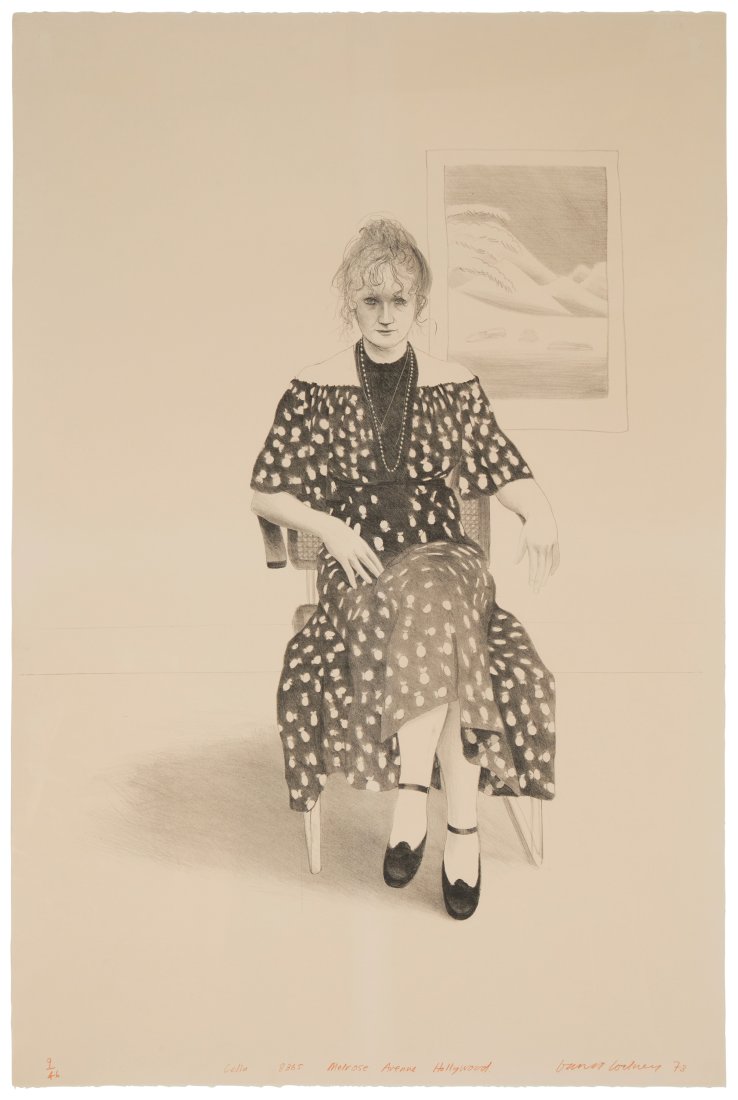 David Hockney (b. 1937), ''Celia 8365 Melrose Ave, Hollywood'' Lithograph on wove paper, watermark (1 of 8)