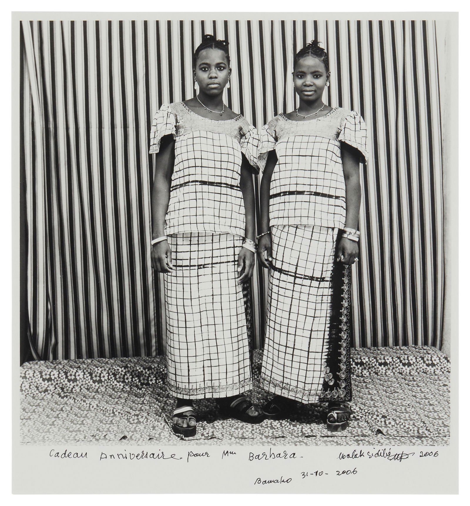 Malick Sidibe (1936-2016), "Les deux jumelles," circa 1975, Gelatin silver print on photographic (1 of 7)