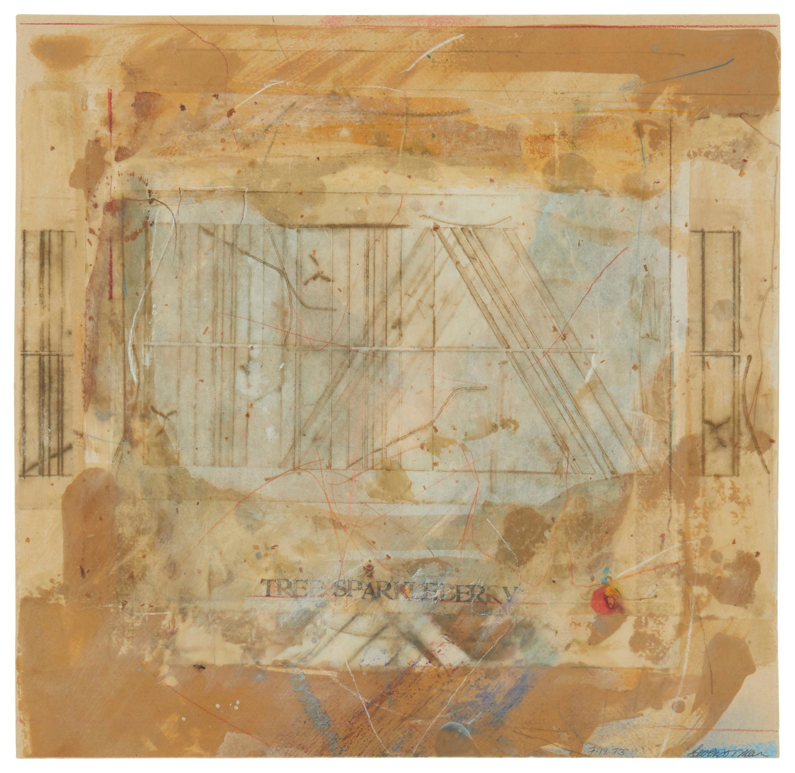 Steven Sorman (b. 1948), Untitled, 1973, Mixed media and collage on paper, 22.25'' H x 22.25'' W (1 of 5)