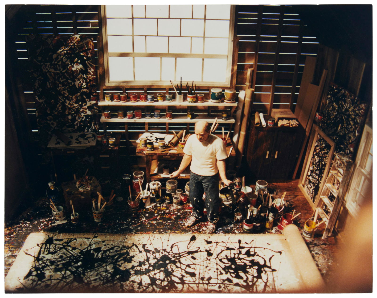 Joe Fig (b. 1968), "Pollock (Jackson Pollock 1950) #1" from "Inside the Artist's Studio," 2002 (1 of 3)