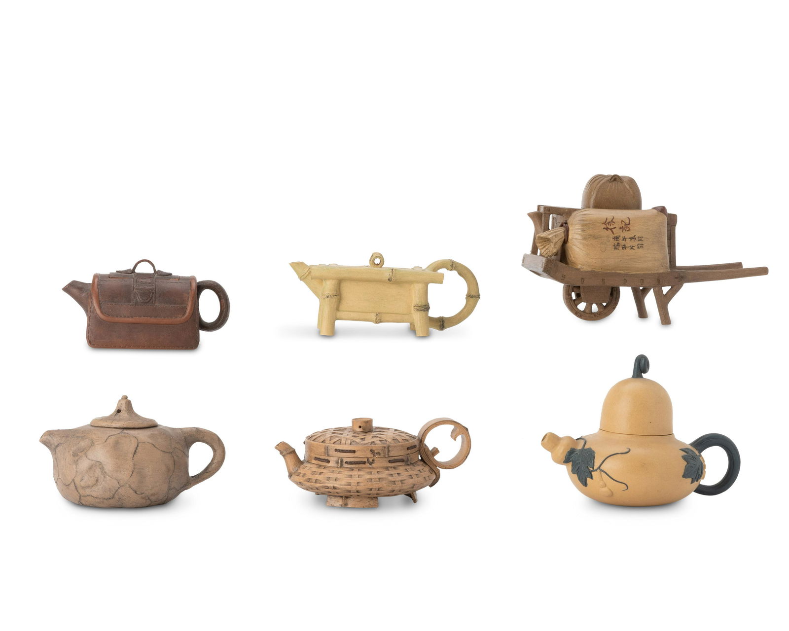 A group of Yixing Zisha ceramic teapots (1 of 6)