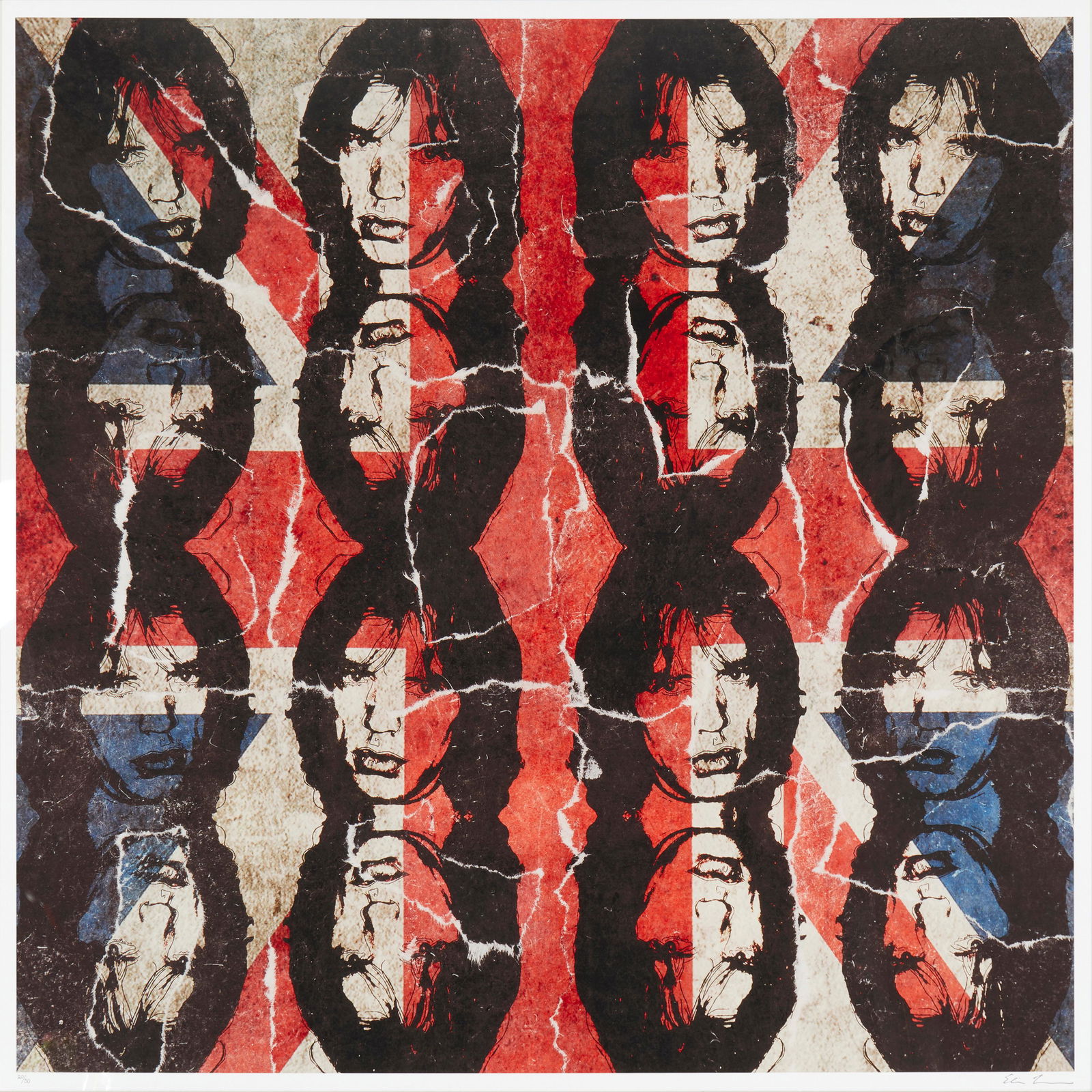 Eddie Lawrence (American, Contemporary), Mick Jagger II, Giclee print in colors on paper, Image: (1 of 6)