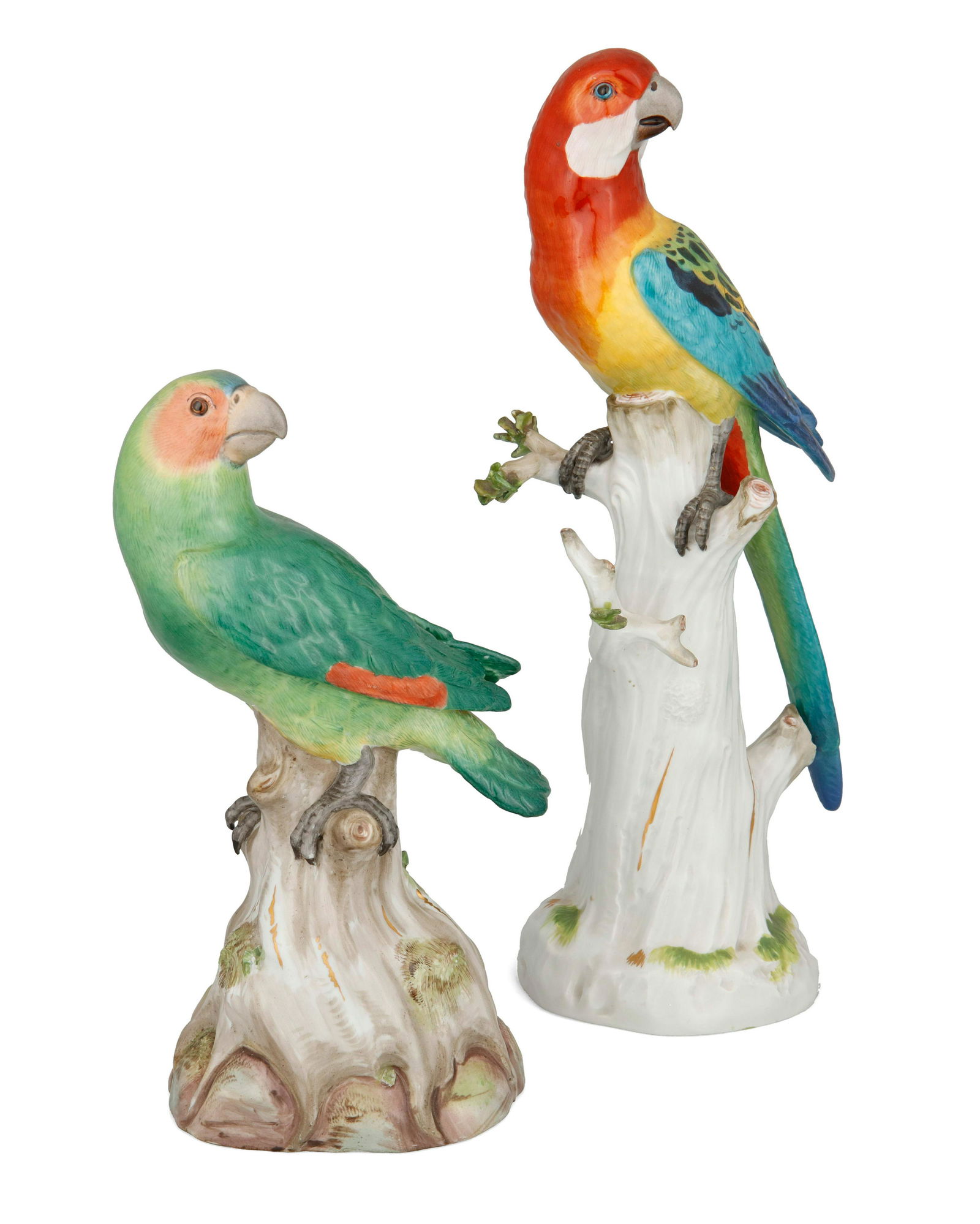 A pair of Meissen porcelain bird figures (1 of 4)