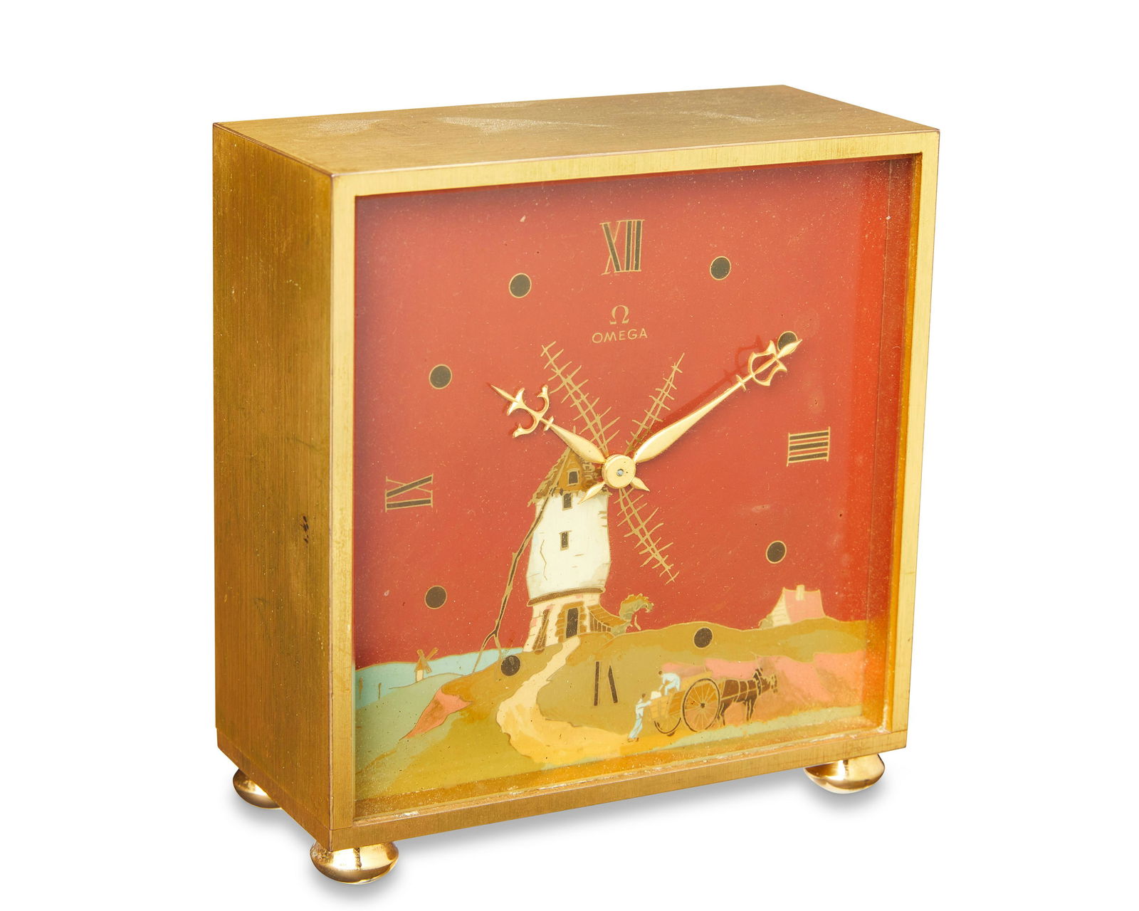 An Omega windmill table clock (1 of 5)