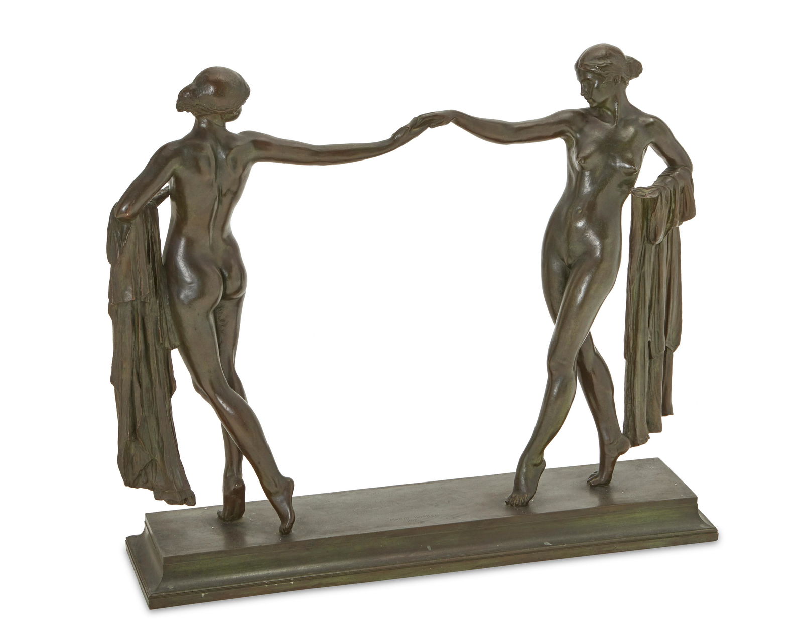 Mario Korbel (1881-1954), "Andante," Patinated bronze, 27" H x 36" W x 6" D (1 of 8)