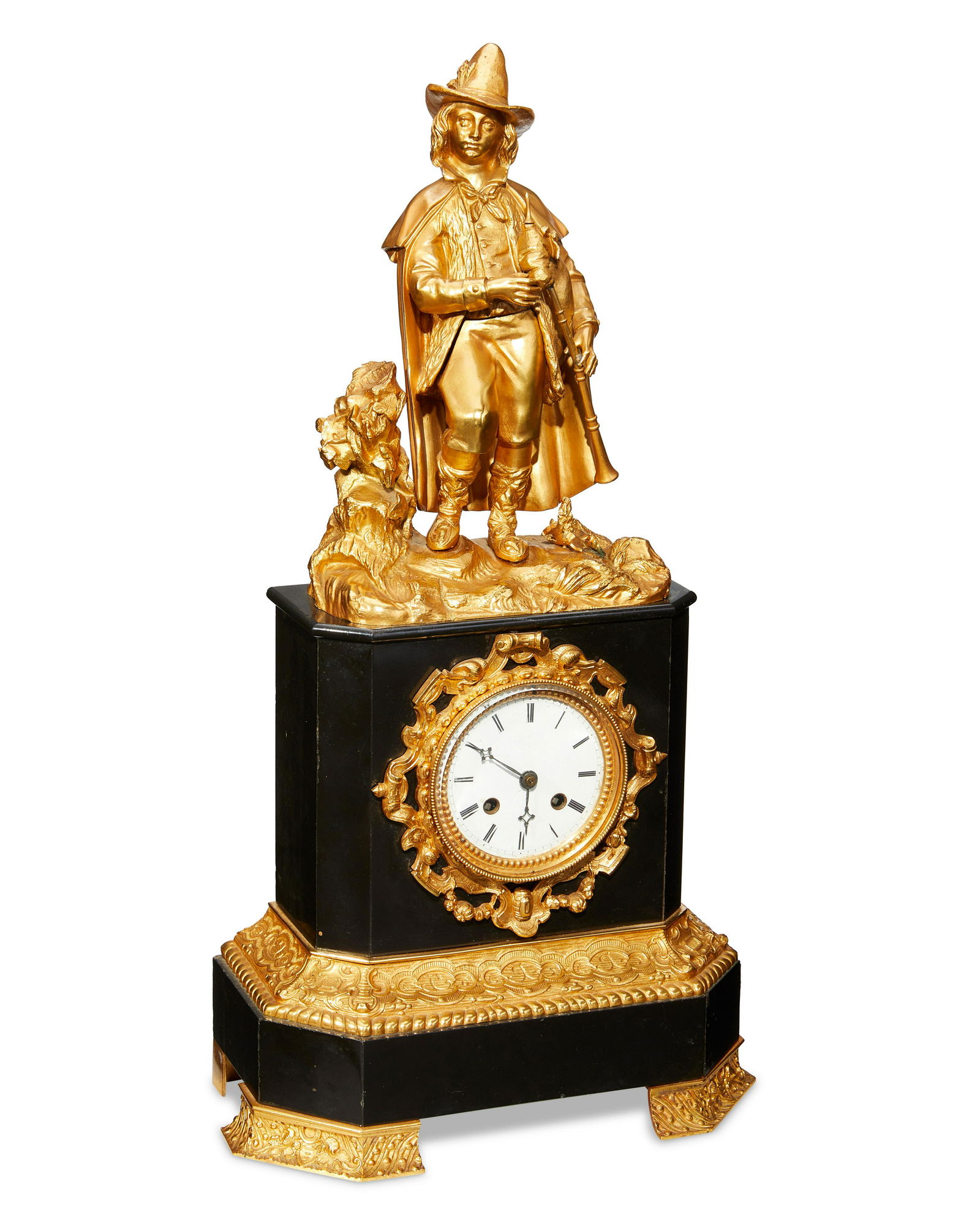 A Continental gilt-bronze mantel clock (1 of 3)