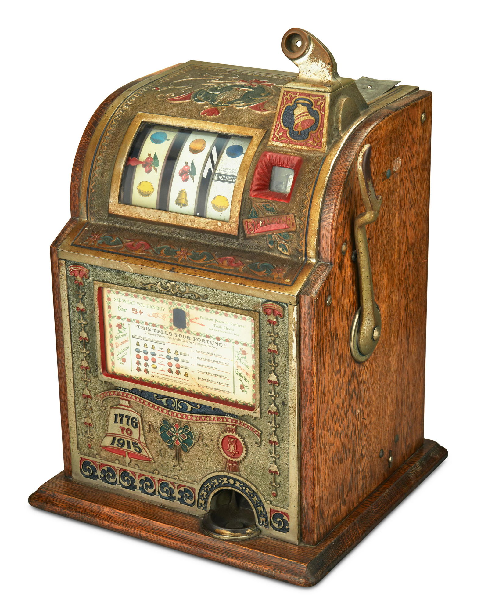 A Mills Novelty Co. "Liberty Bell" five cent slot machine (1 of 2)