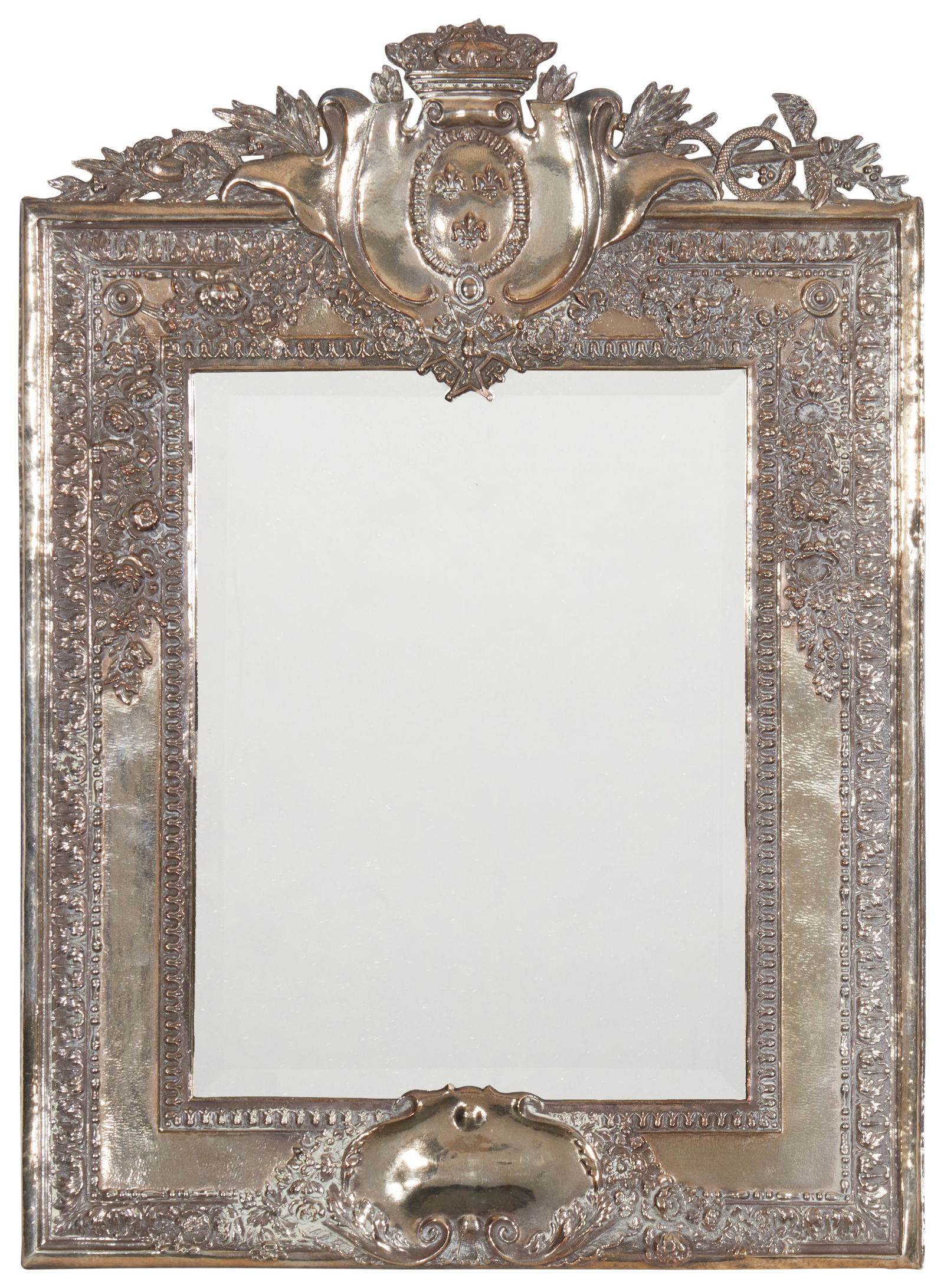 A Continental silver-plated table mirror (1 of 3)