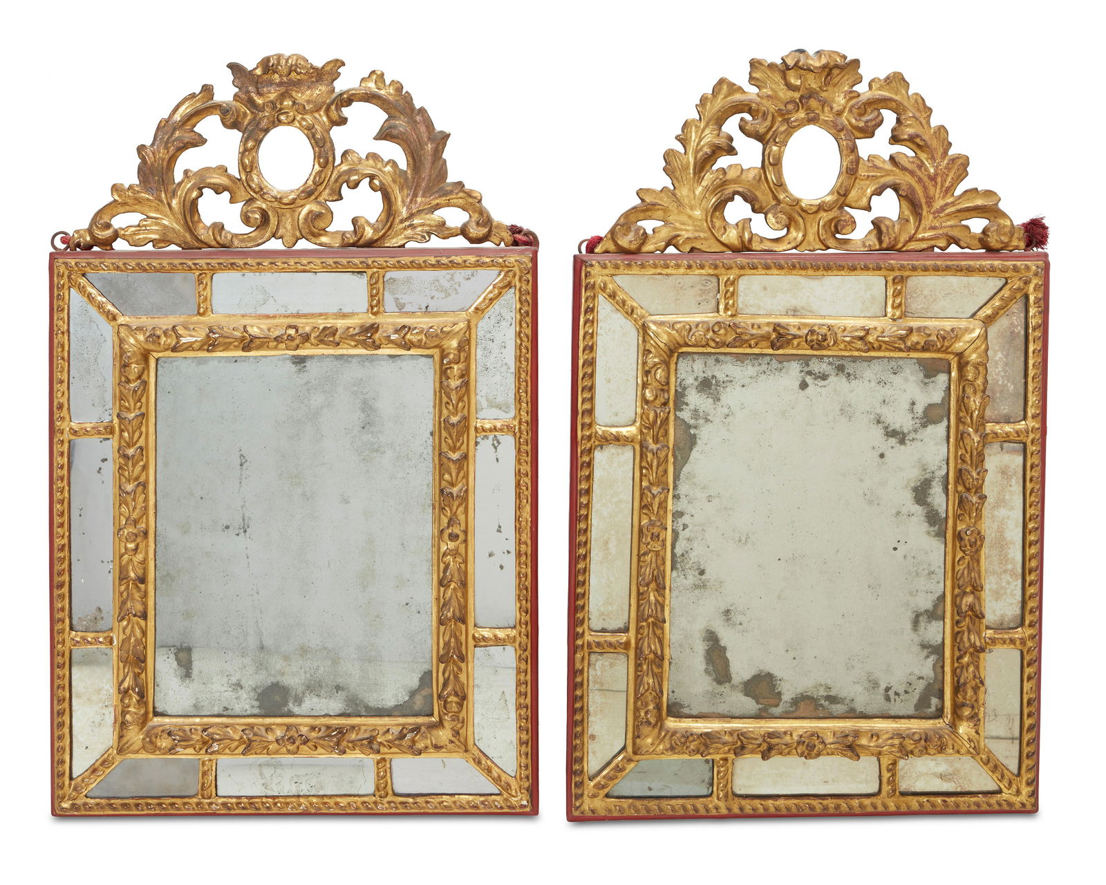 A pair of Flemish-style giltwood wall mirrors (1 of 6)