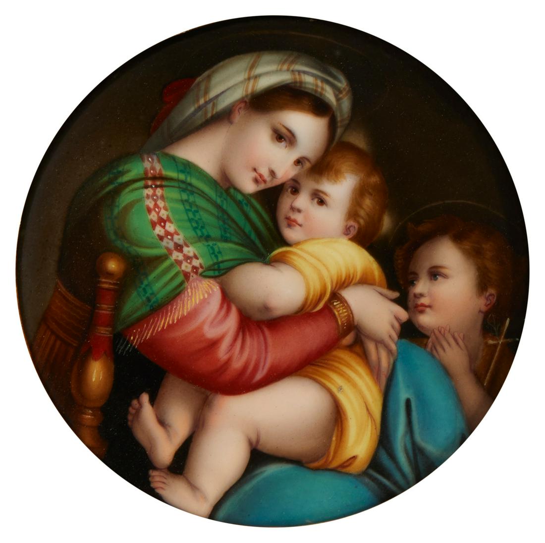 An Italian porcelain portrait plaque (1 of 4)